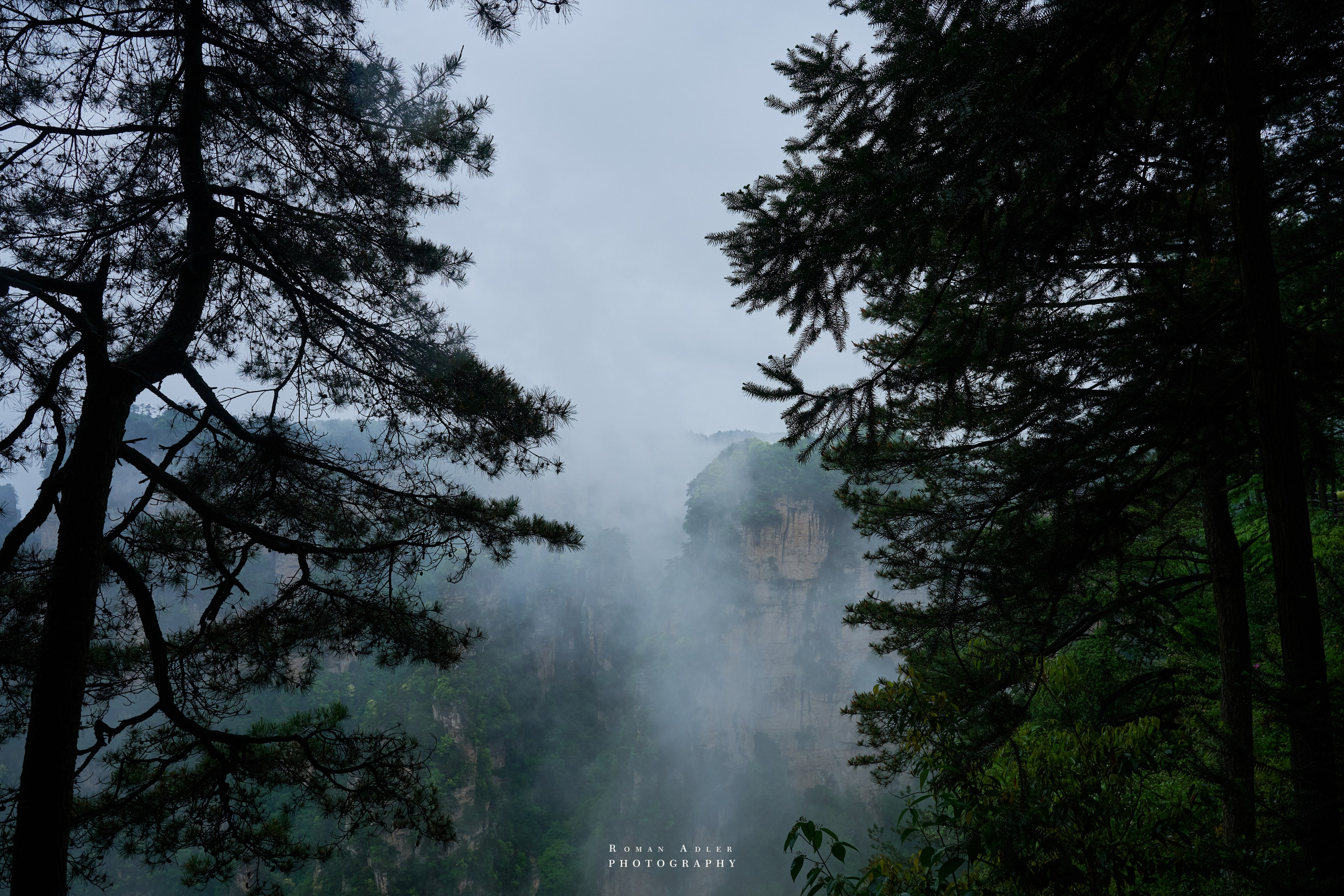 Zhangjiajie. Here, the sky seems to descend to the earth