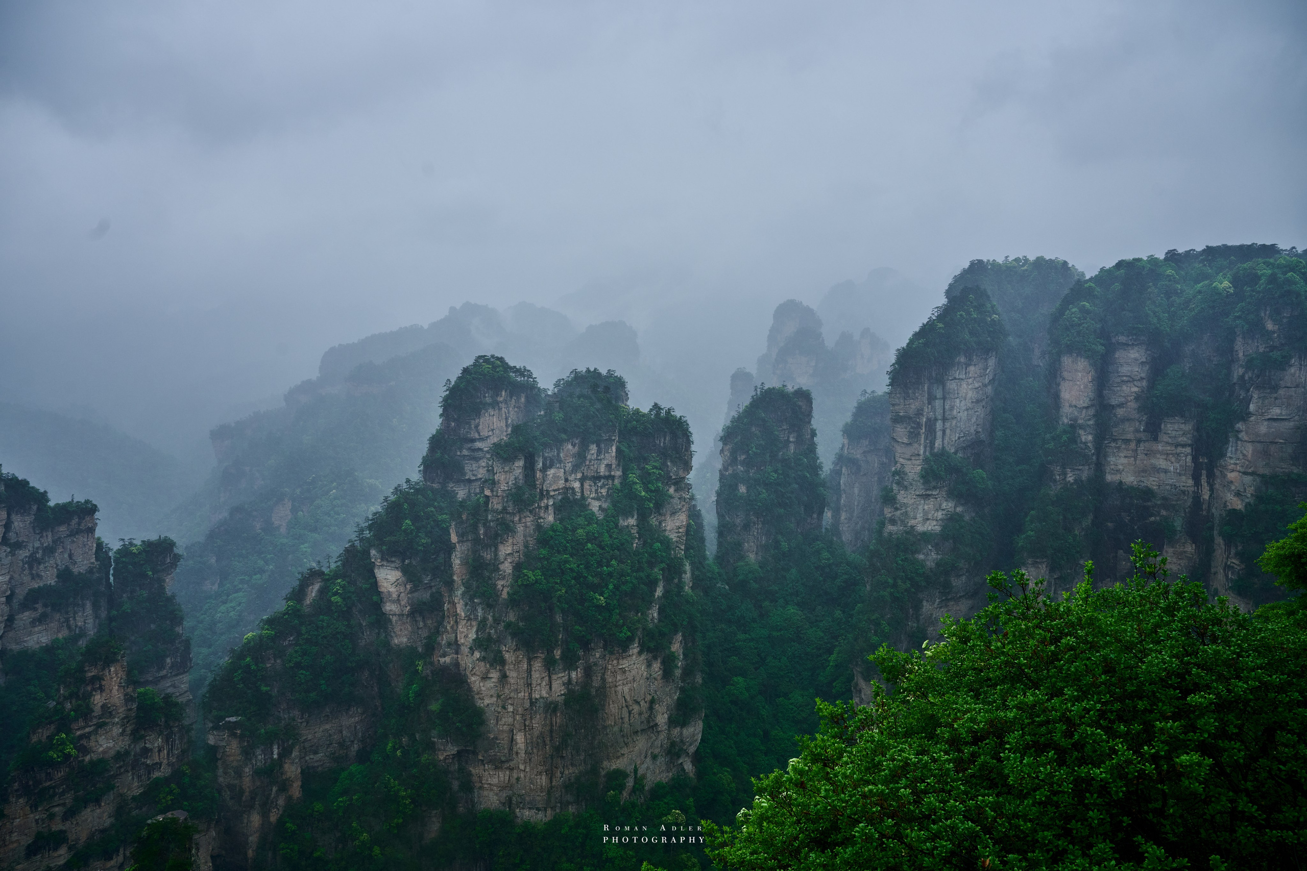 Zhangjiajie. Here, the sky seems to descend to the earth