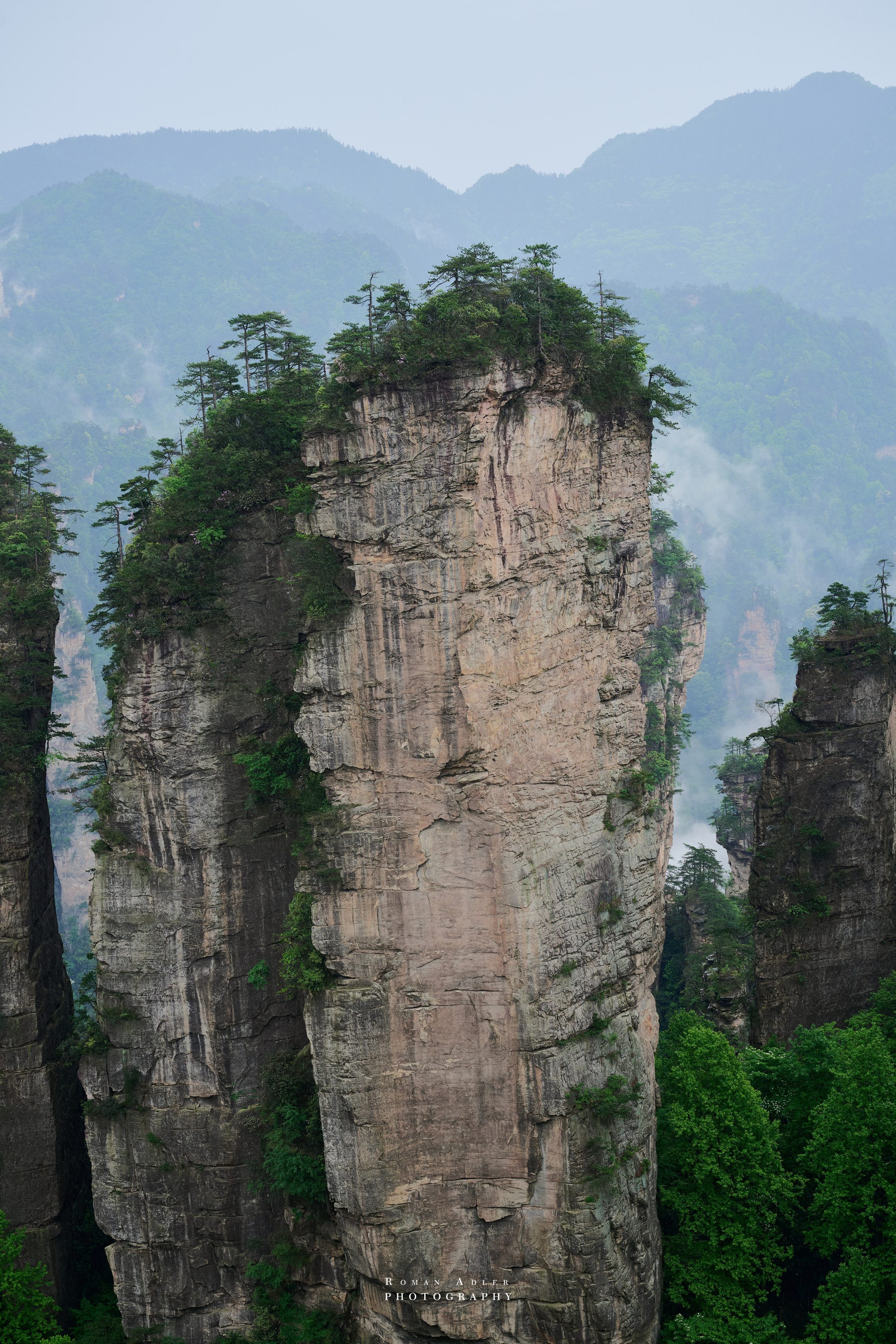 Zhangjiajie. Here, the sky seems to descend to the earth