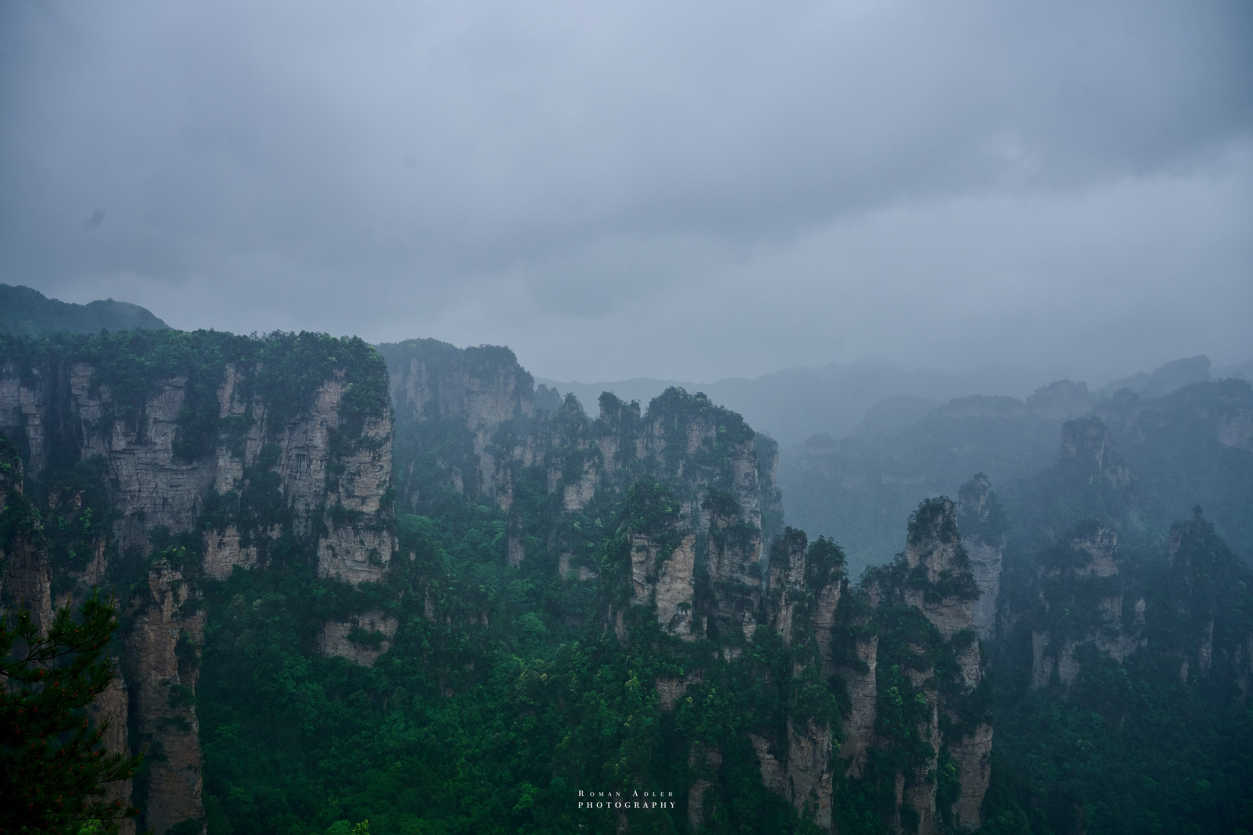 Zhangjiajie. Here, the sky seems to descend to the earth