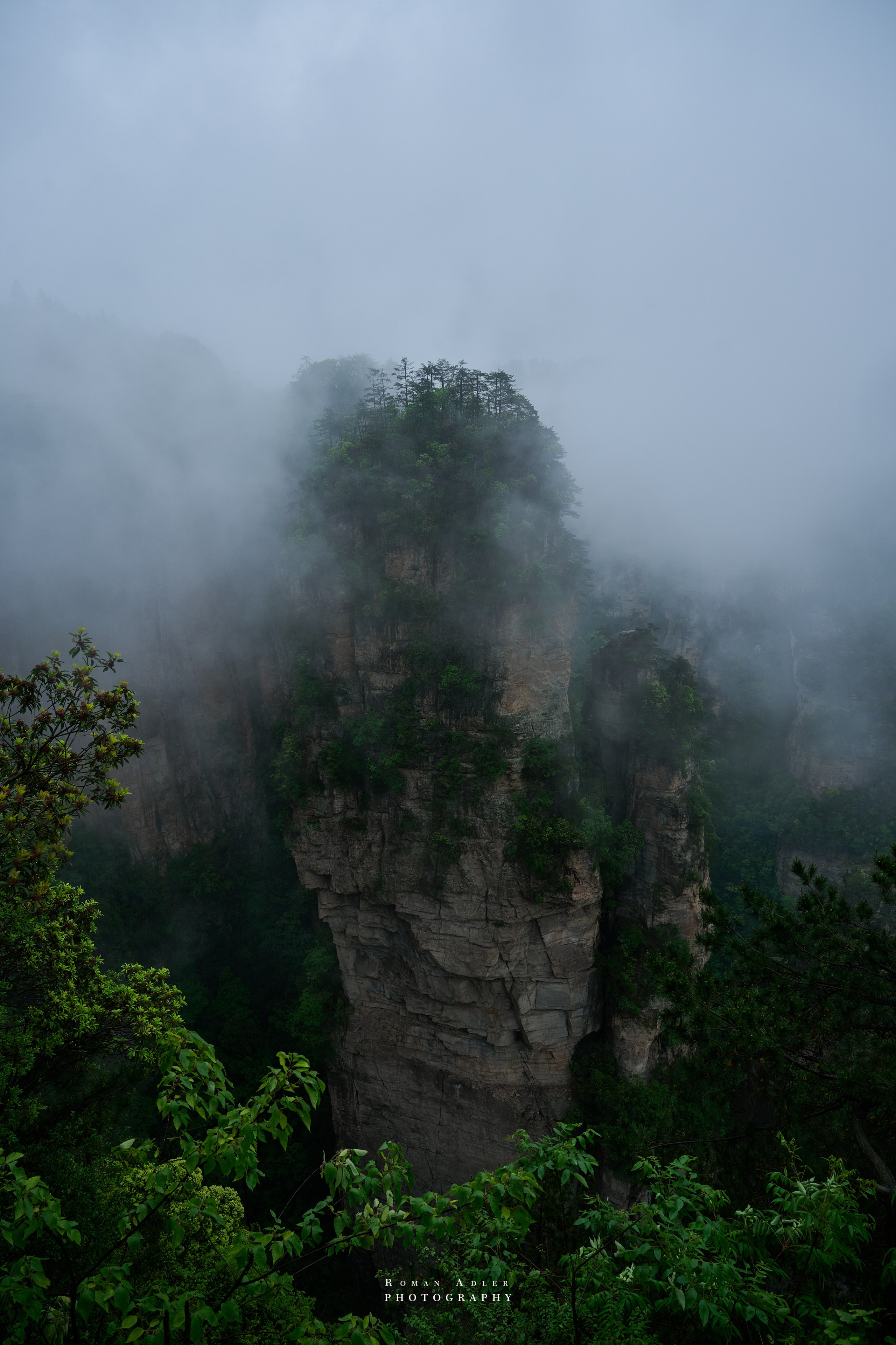 Zhangjiajie. Here, the sky seems to descend to the earth