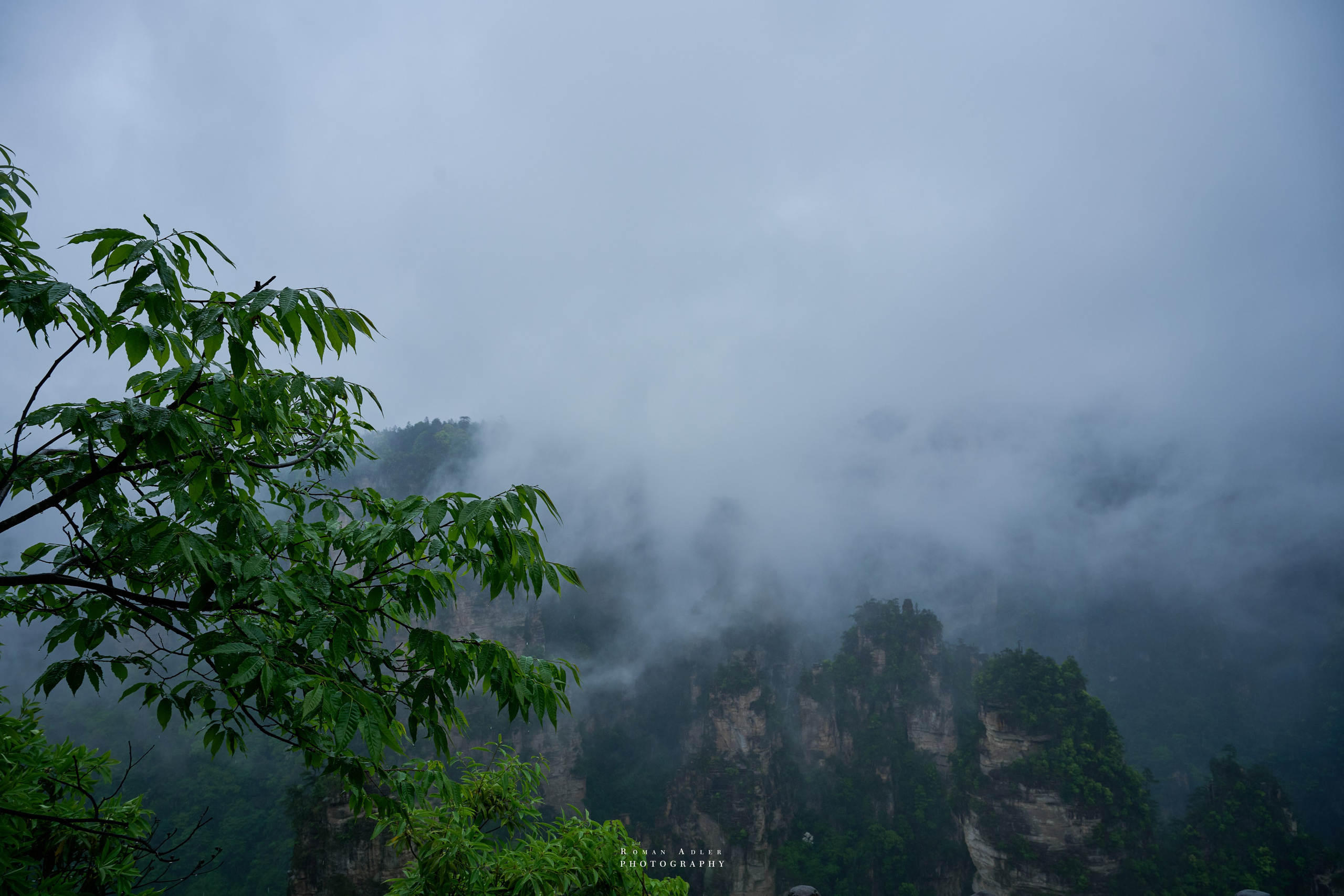 Zhangjiajie. Here, the sky seems to descend to the earth