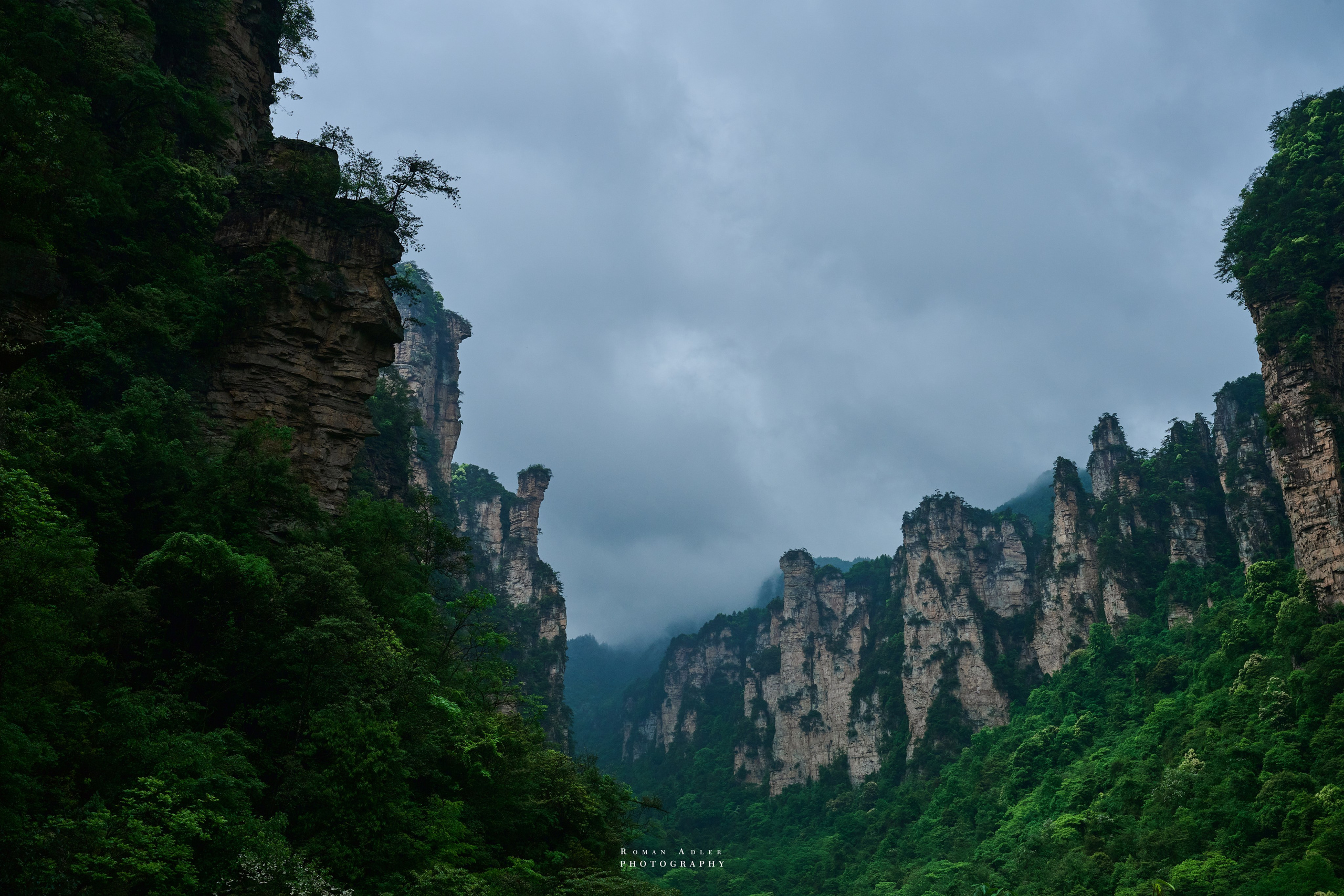 Zhangjiajie. Here, the sky seems to descend to the earth