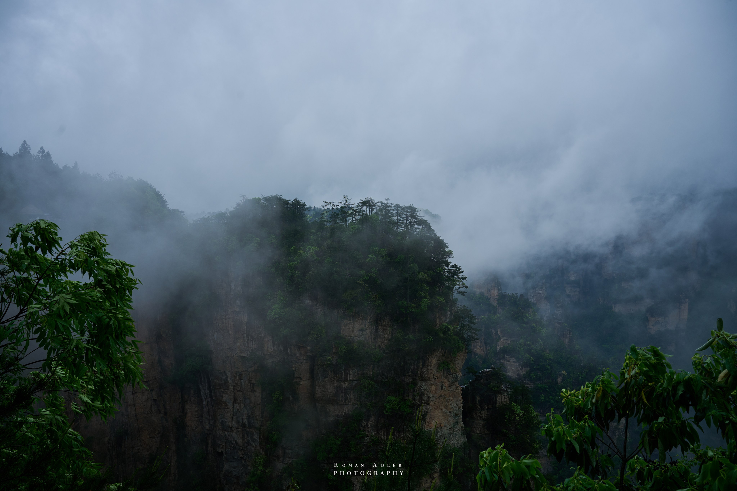 Zhangjiajie. Here, the sky seems to descend to the earth