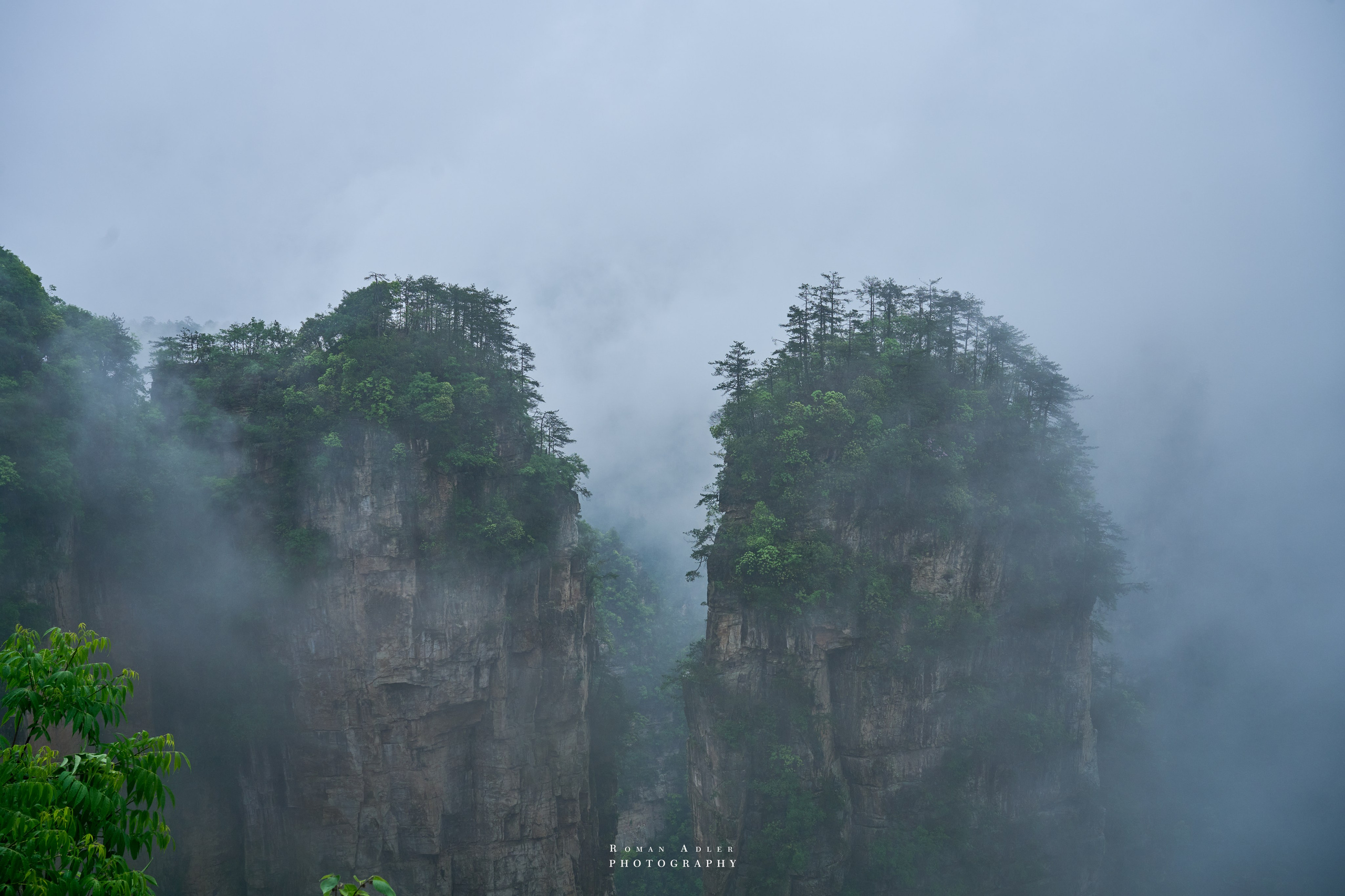 Zhangjiajie. Here, the sky seems to descend to the earth