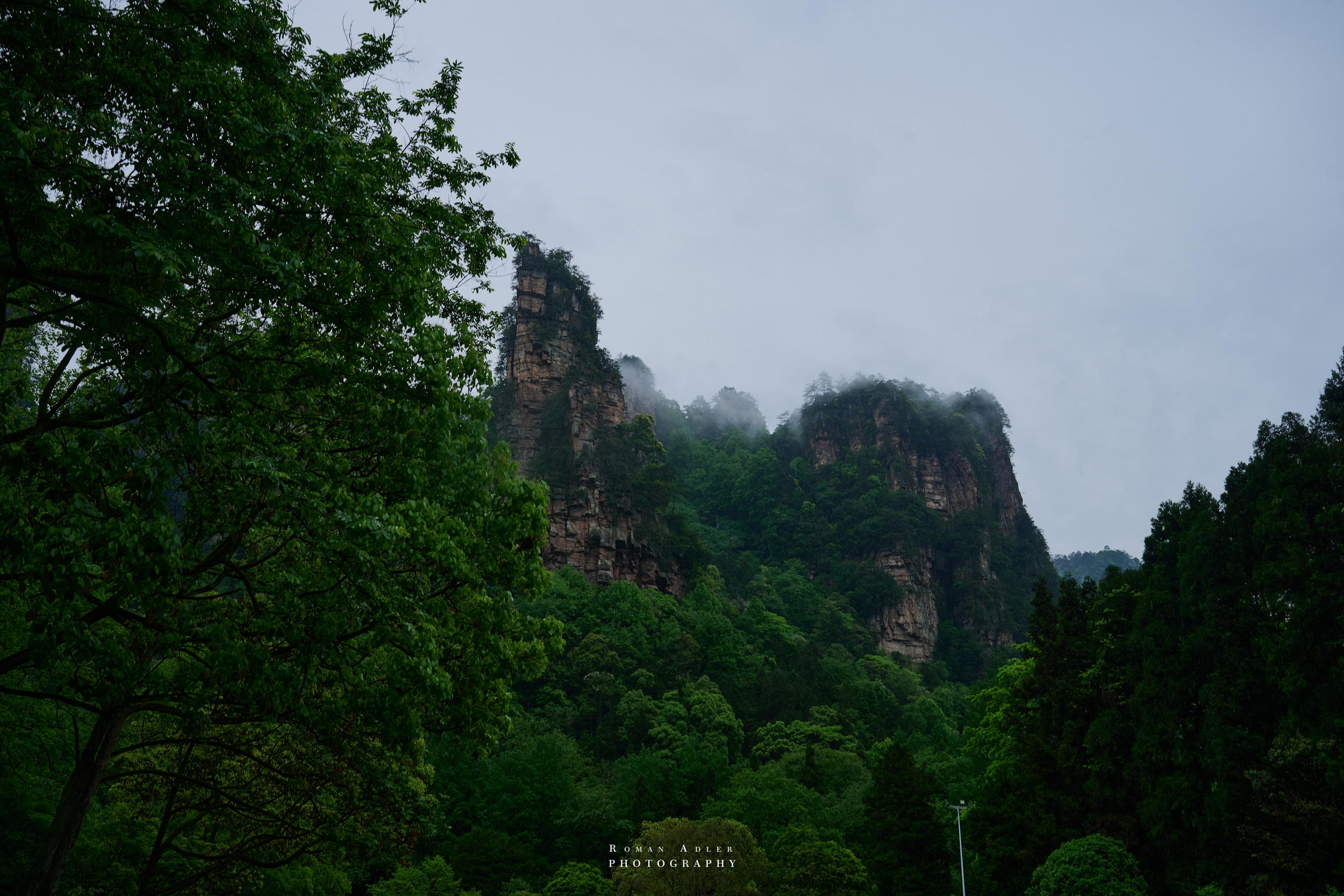 Zhangjiajie. Here, the sky seems to descend to the earth