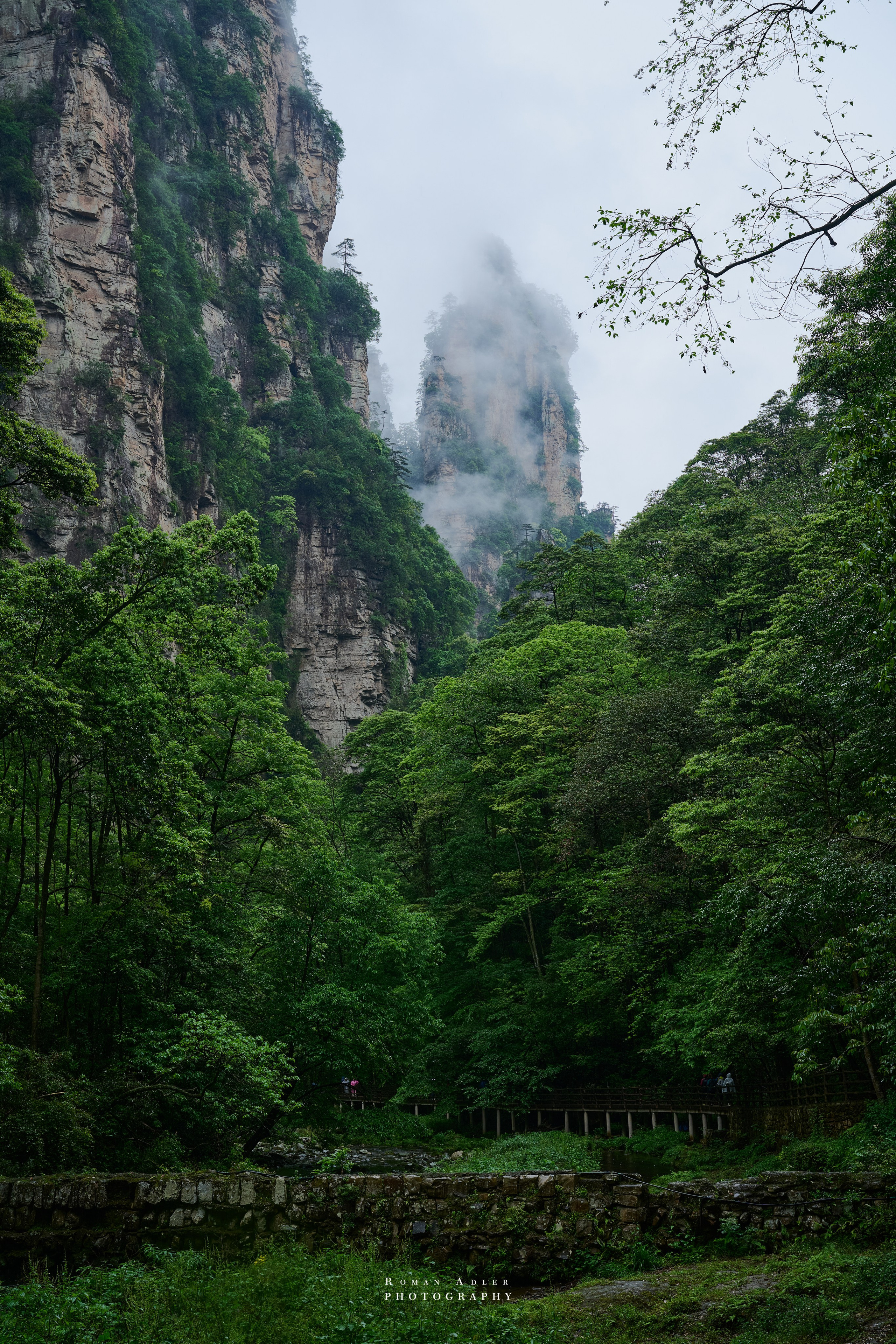 Zhangjiajie. Here, the sky seems to descend to the earth