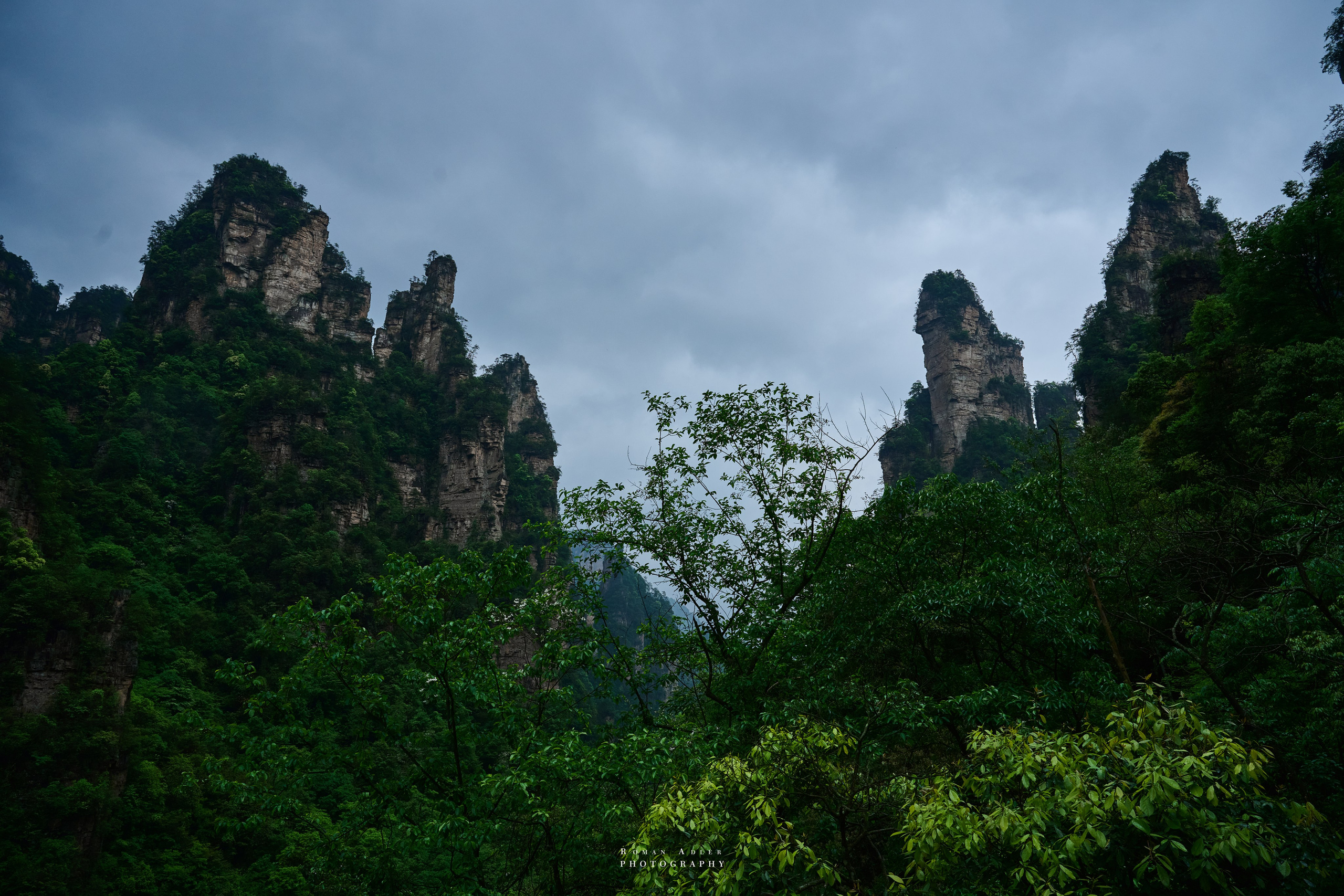 Zhangjiajie. Here, the sky seems to descend to the earth