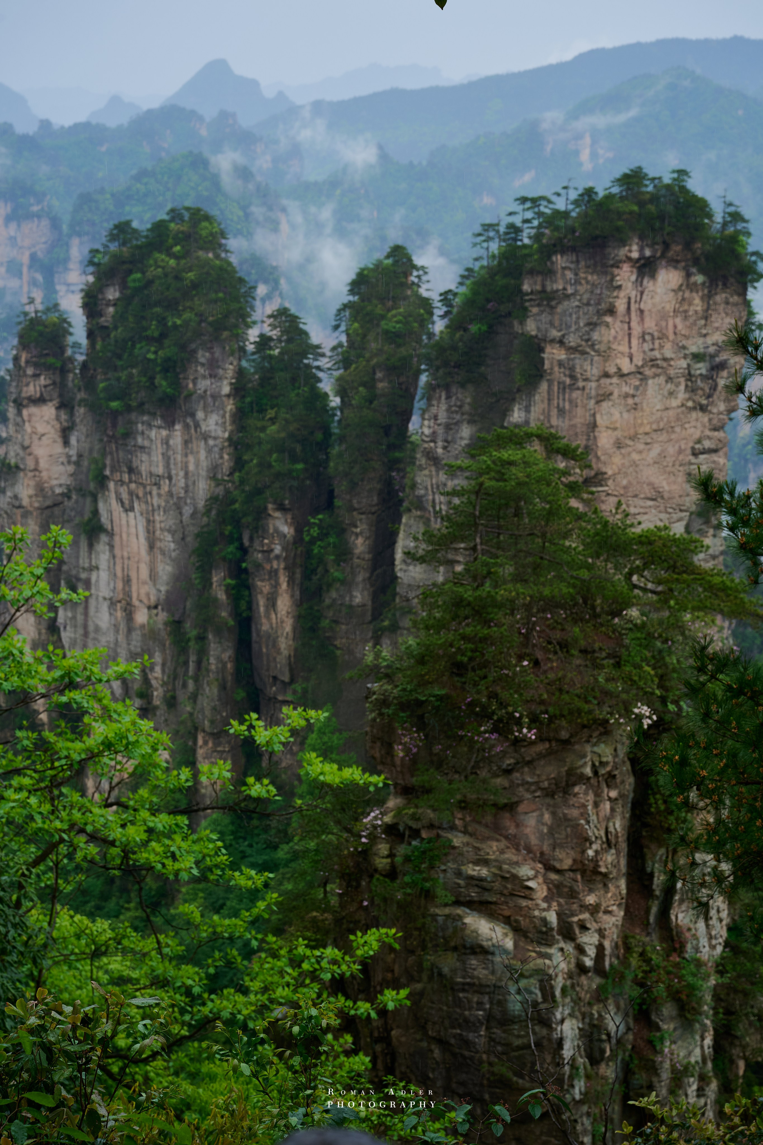 Zhangjiajie. Here, the sky seems to descend to the earth