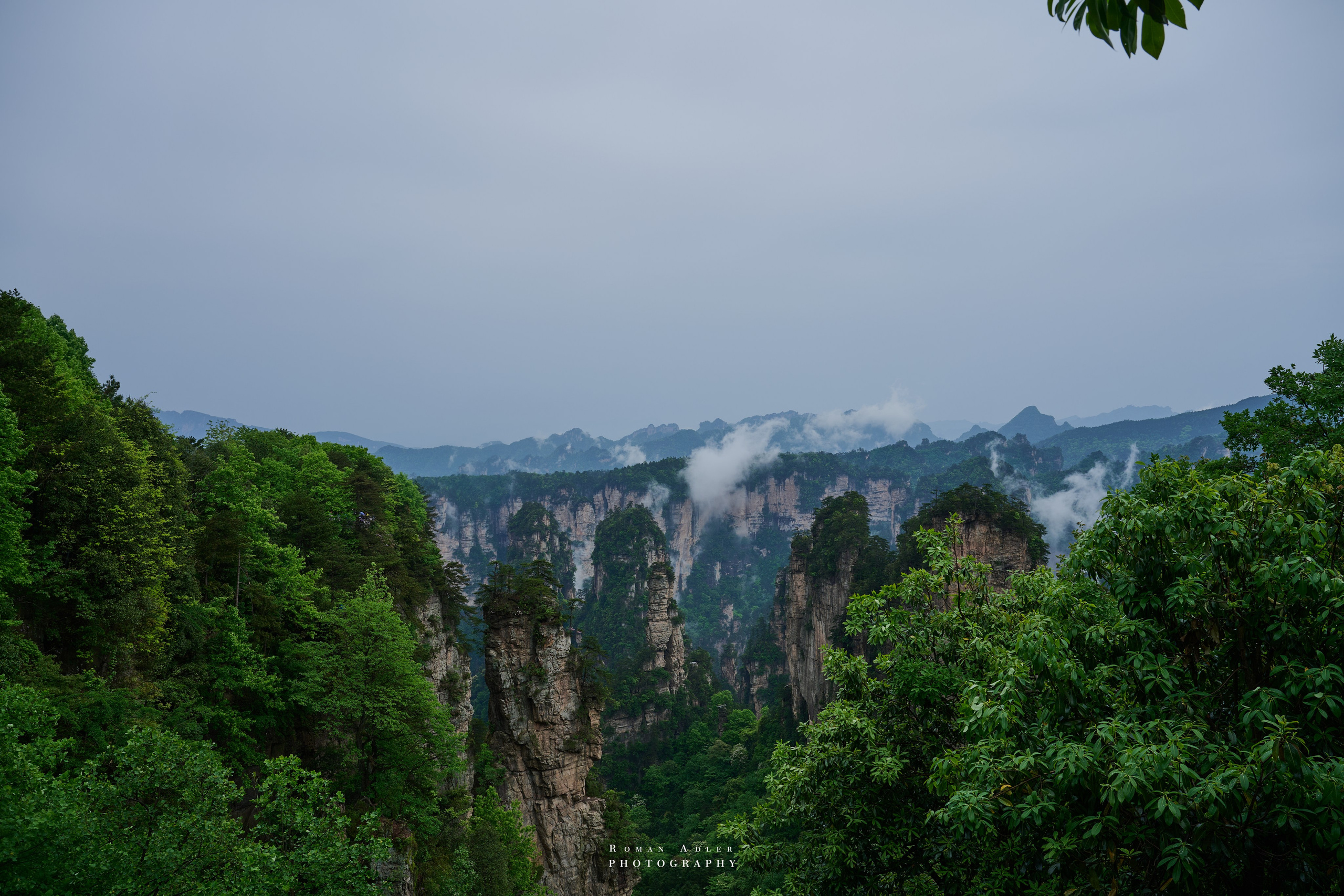 Zhangjiajie. Here, the sky seems to descend to the earth