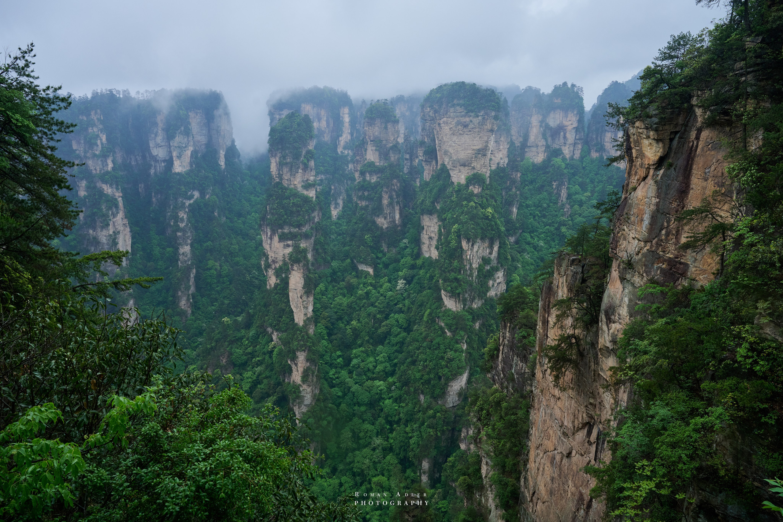 Zhangjiajie. Here, the sky seems to descend to the earth