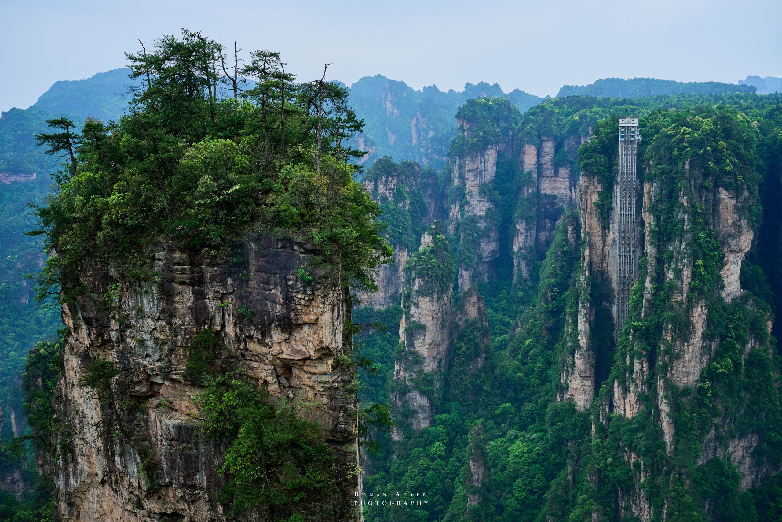 Zhangjiajie. Here, the sky seems to descend to the earth