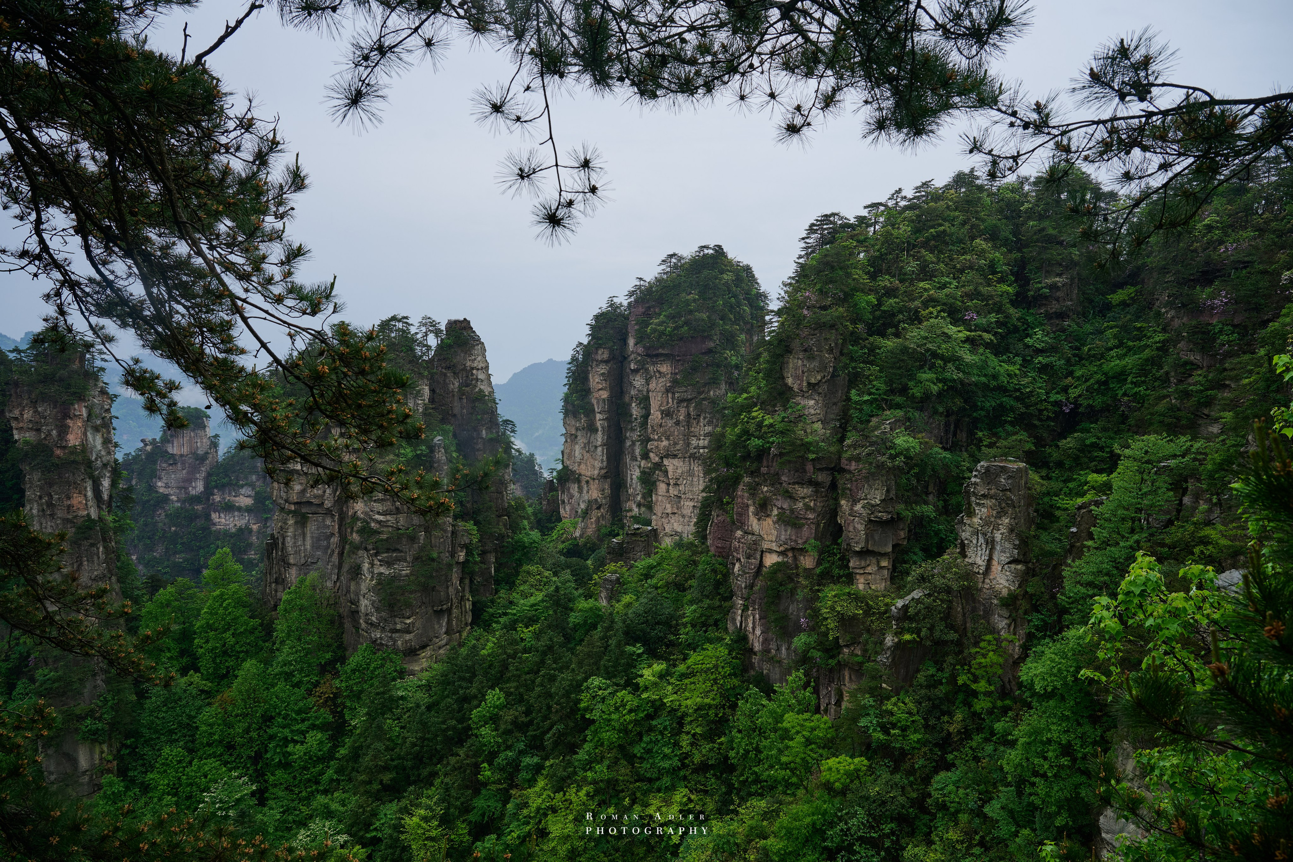 Zhangjiajie. Here, the sky seems to descend to the earth