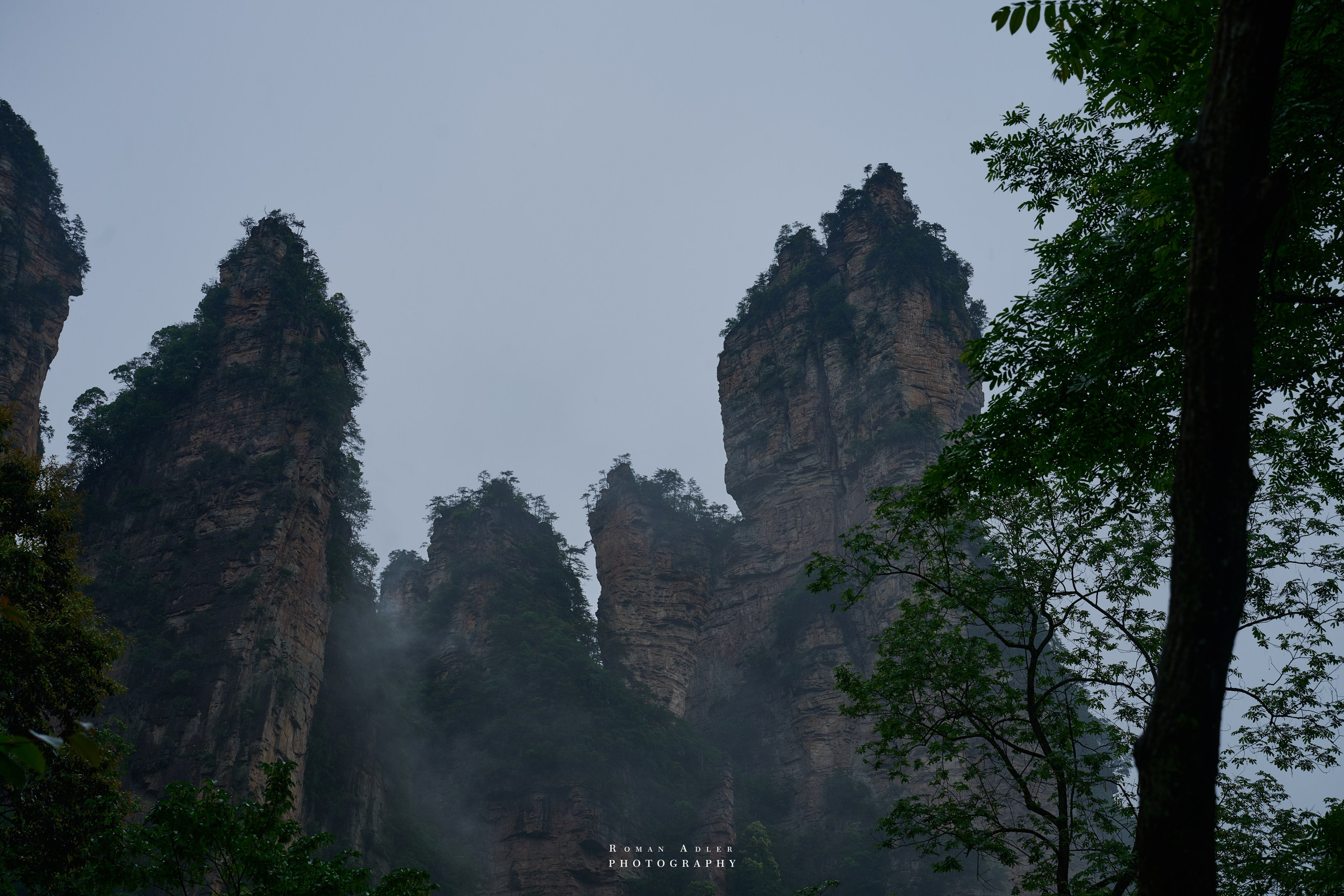 Zhangjiajie. Here, the sky seems to descend to the earth