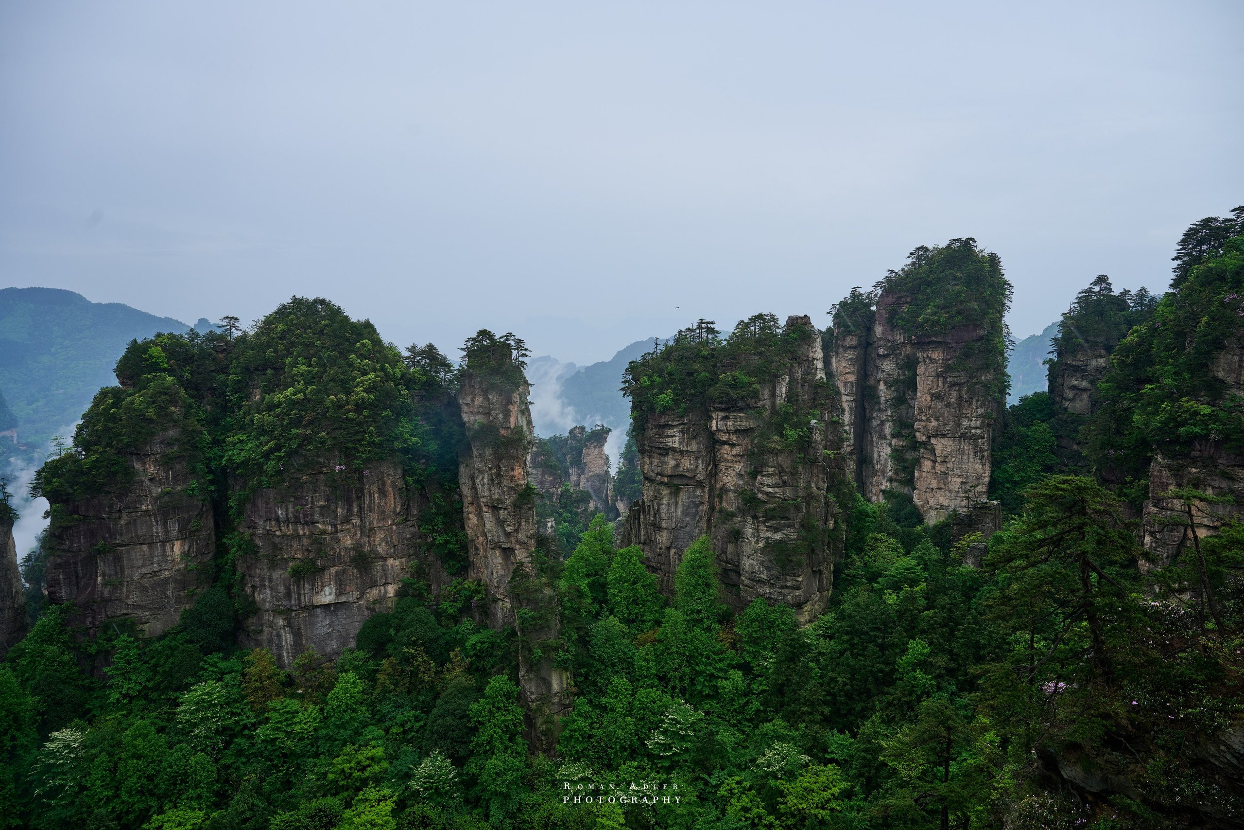 Zhangjiajie. Here, the sky seems to descend to the earth