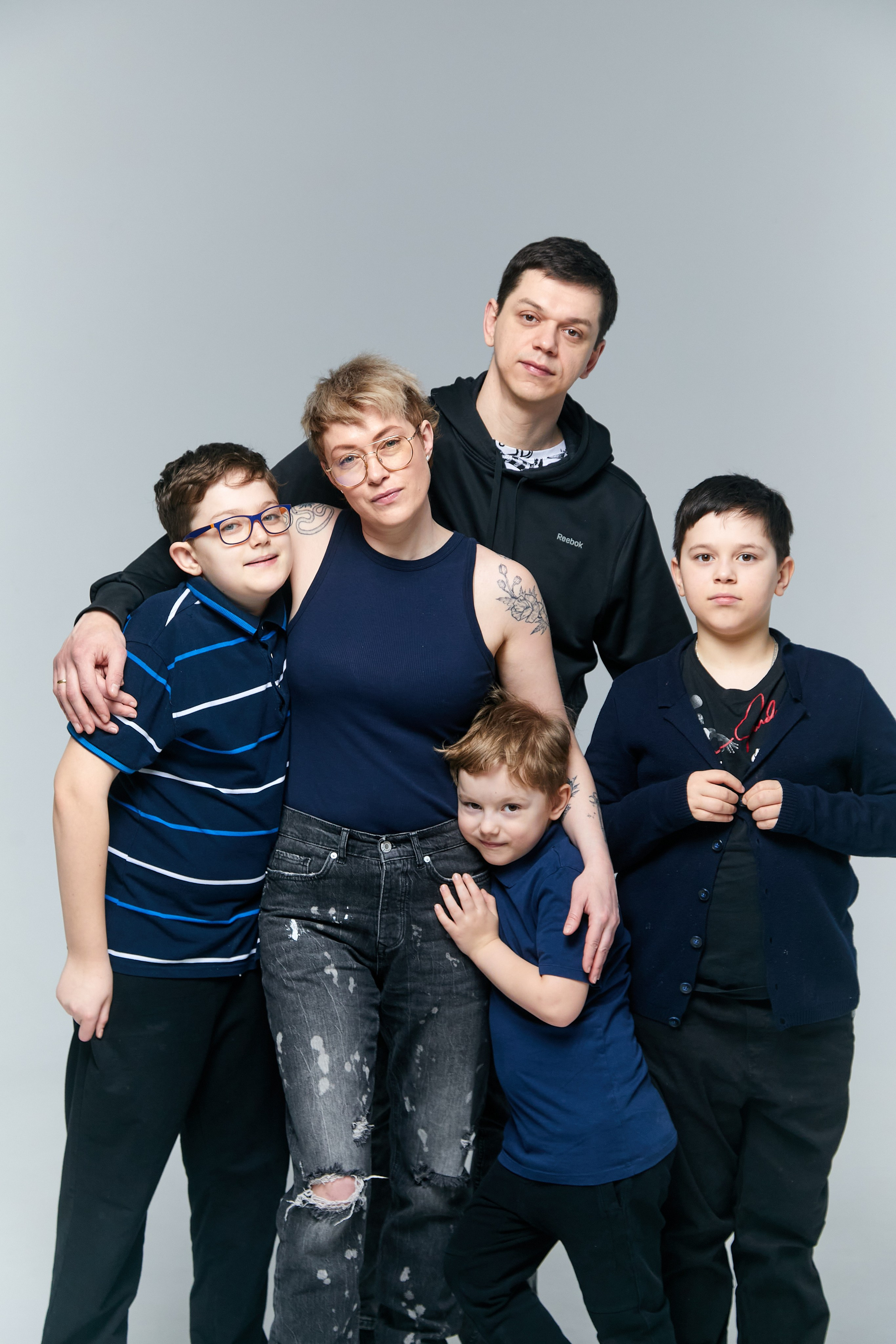 Портрет семьи в студии. Фотограф Михаил Коган — Москва 89267284460