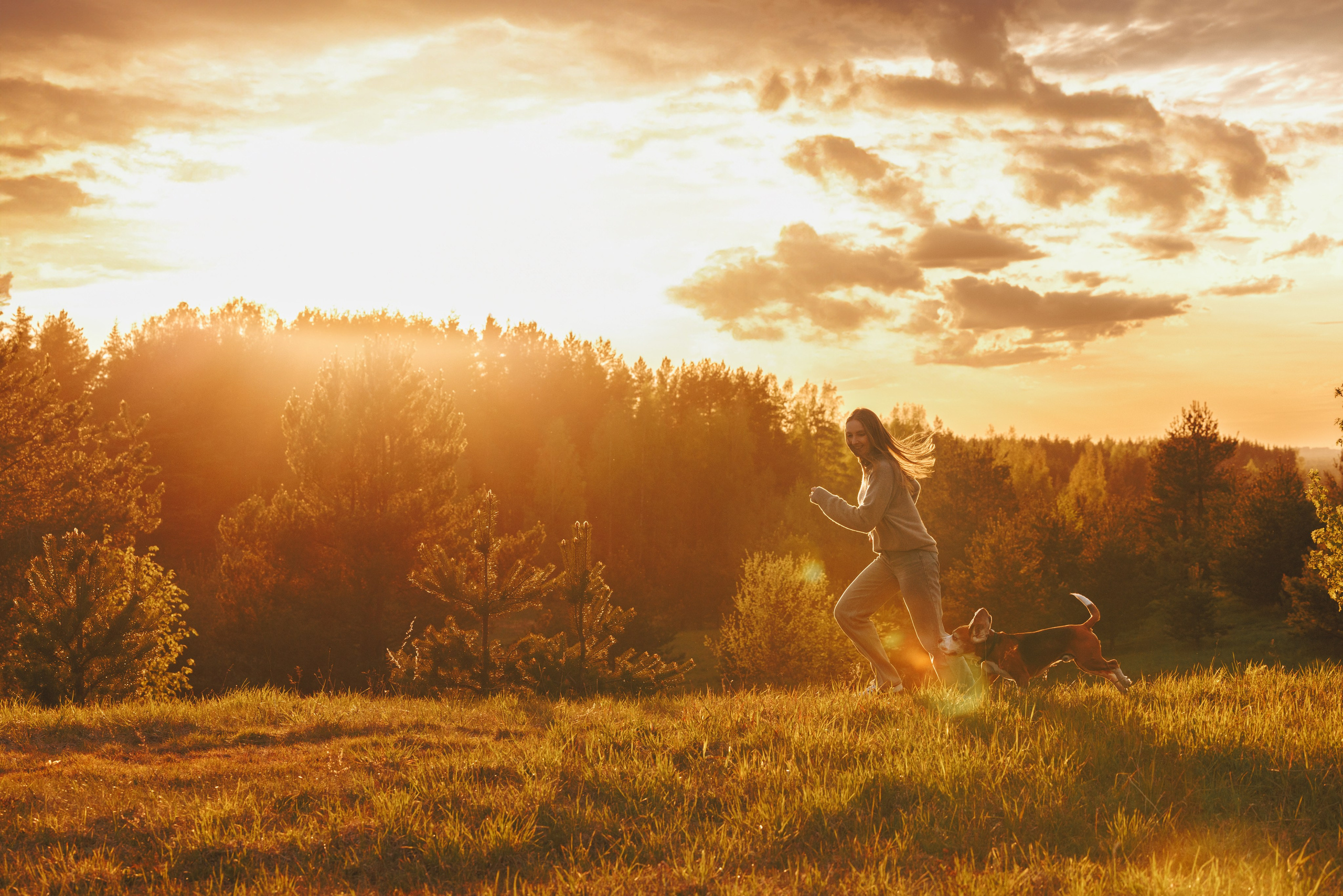 Юля и Зайфер. Фотограф анималист Осипчикова Мария