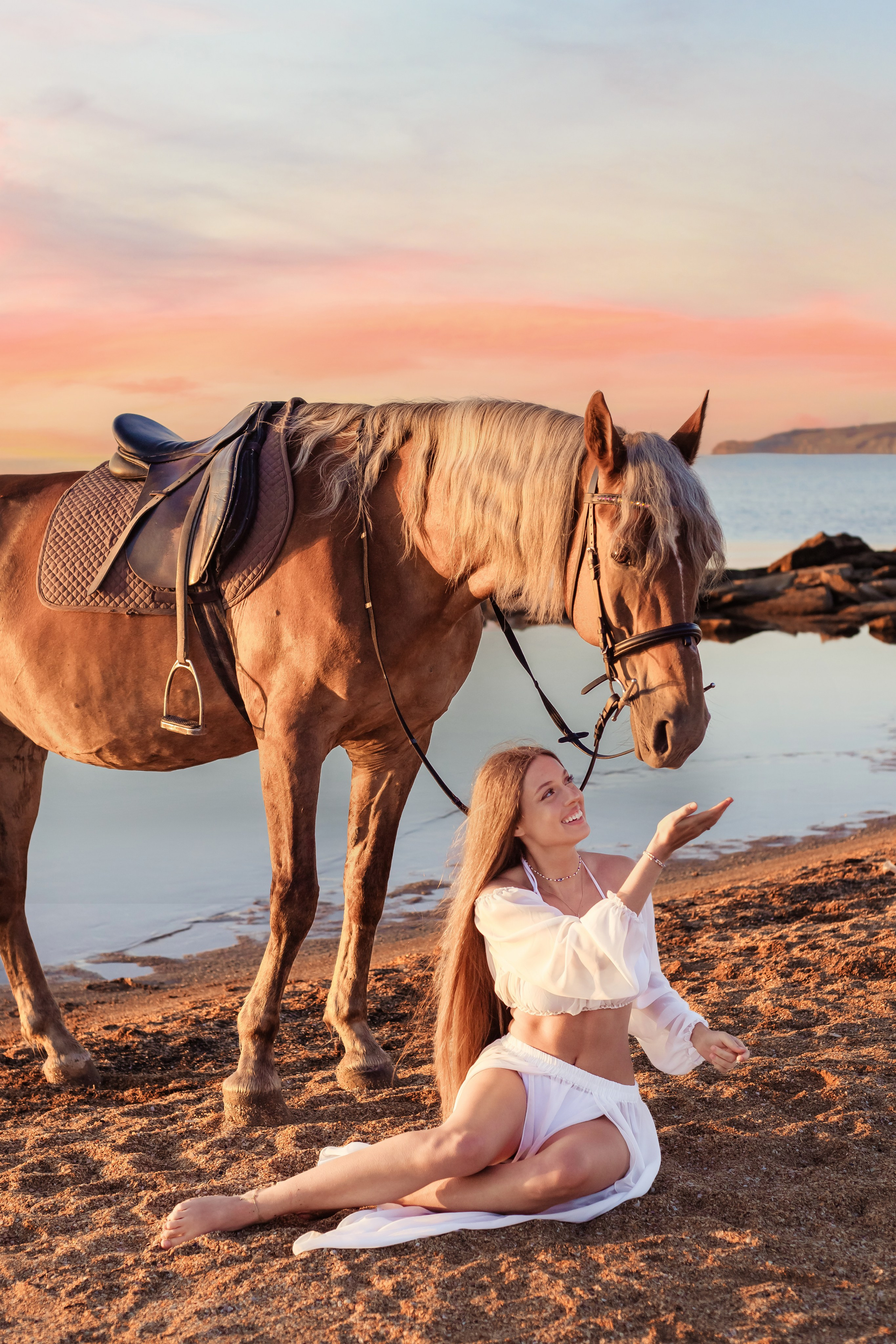 Фотосессия на море с лошадью. Фотограф в Феодосии Наталья Булгакова
