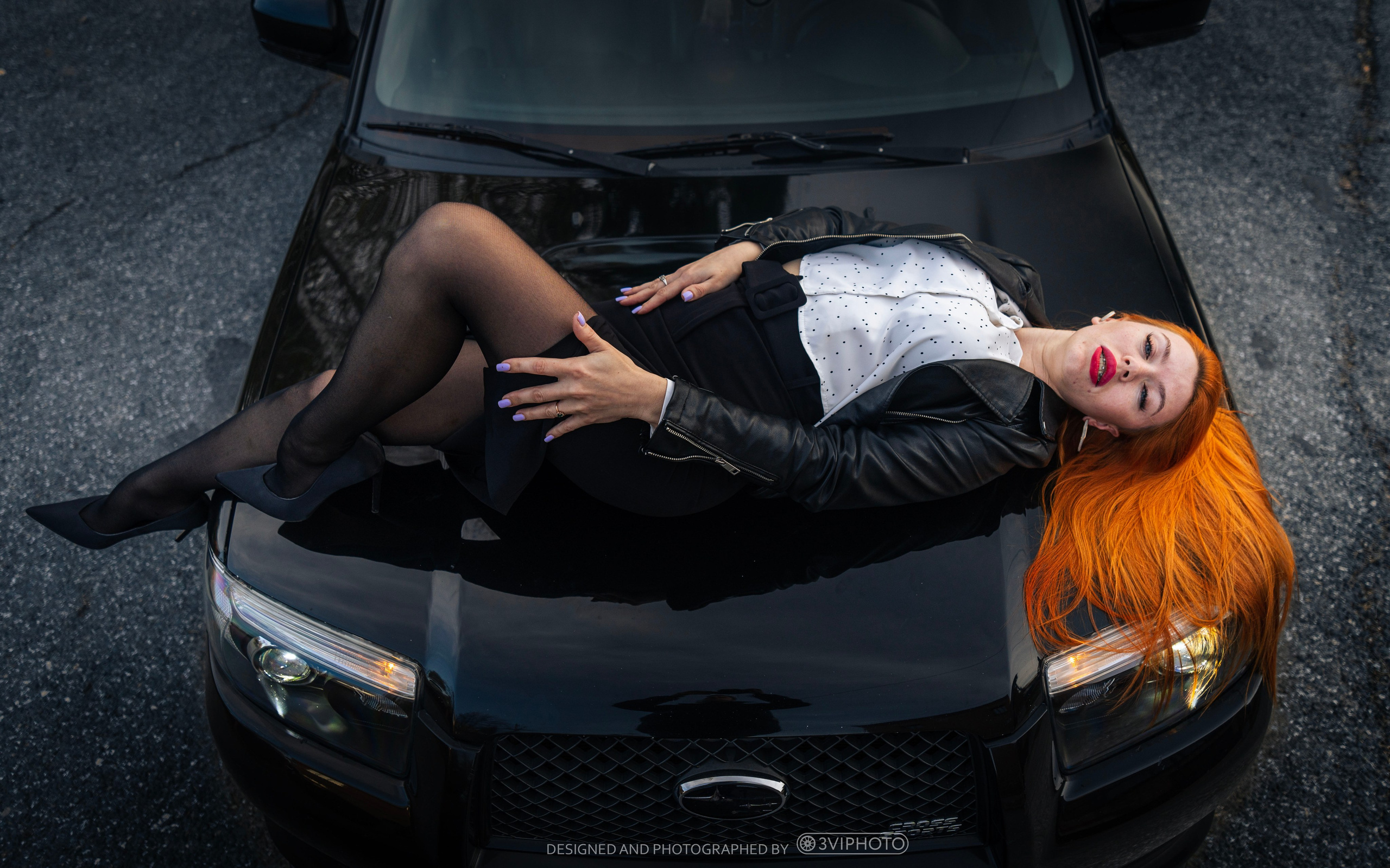 Subaru Forester and Elena. Автомобильный фотограф 3VIPHOTO #Томск