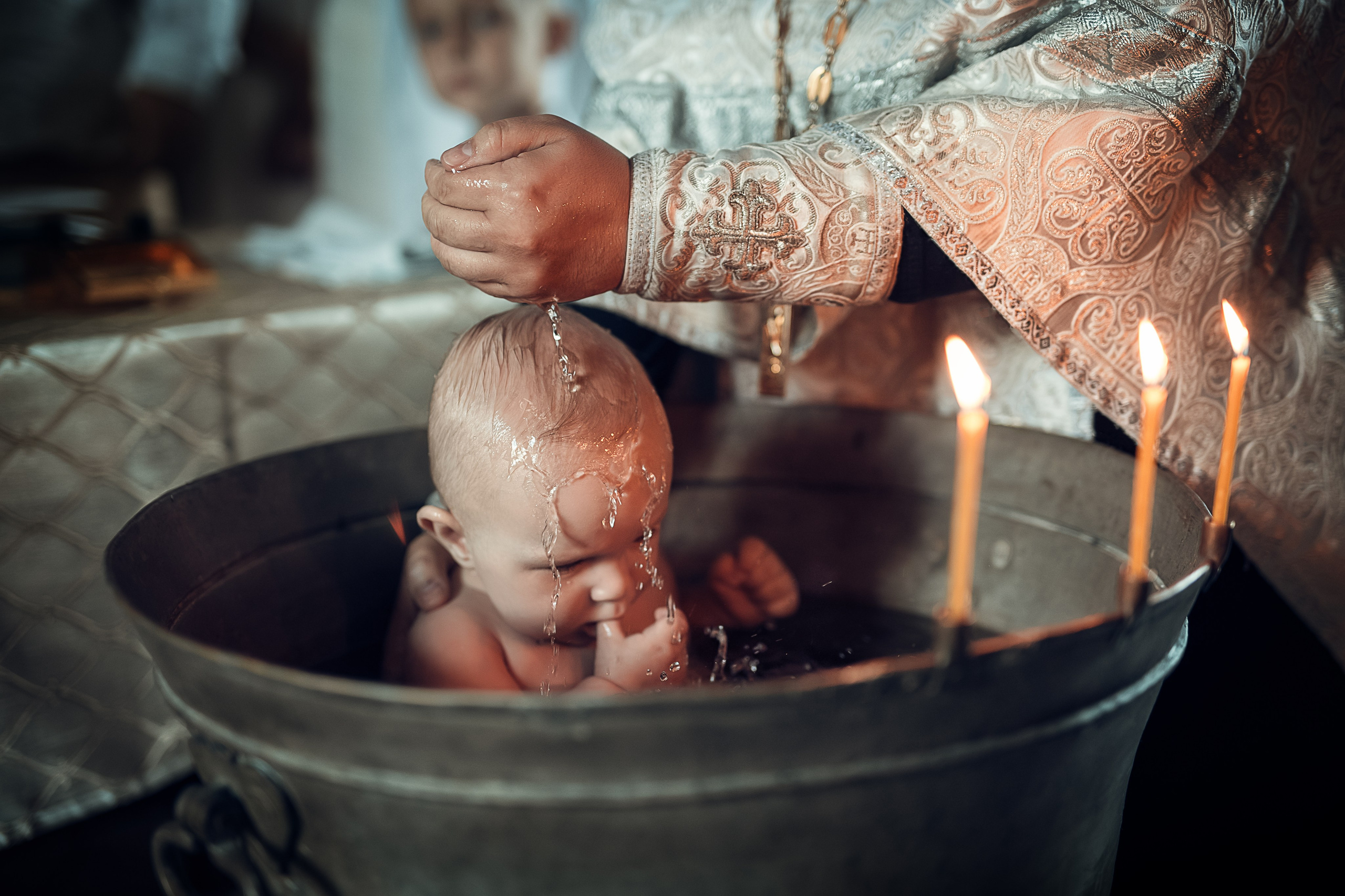 Фотосъемка крещения в храме села Домодедово