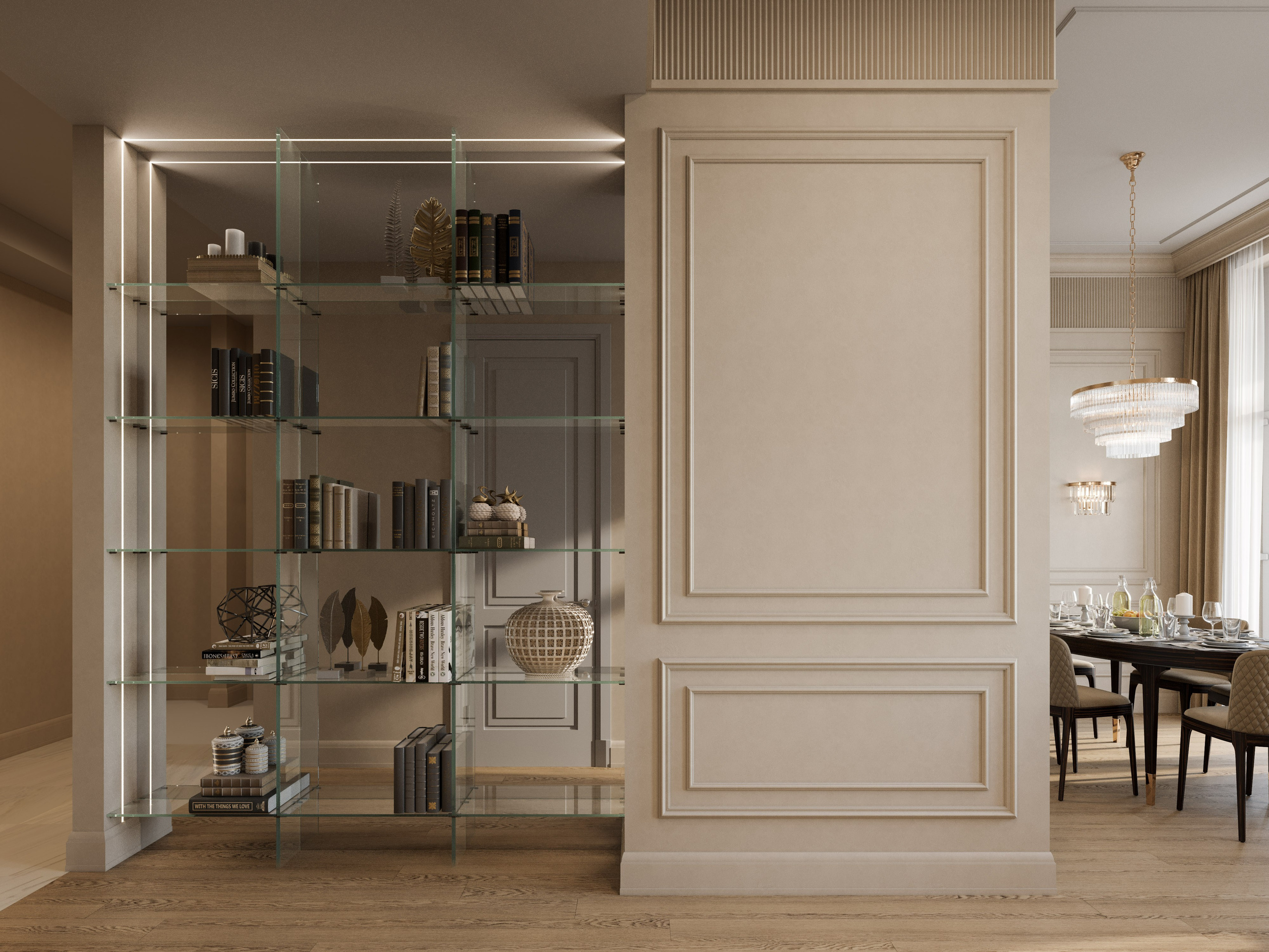 Дизайн-проект Квартиры в Стиле Неоклассика | 3D Визуализация Пространства и Света. Визуализатор интерьера в Москве | Брагин Кирилл