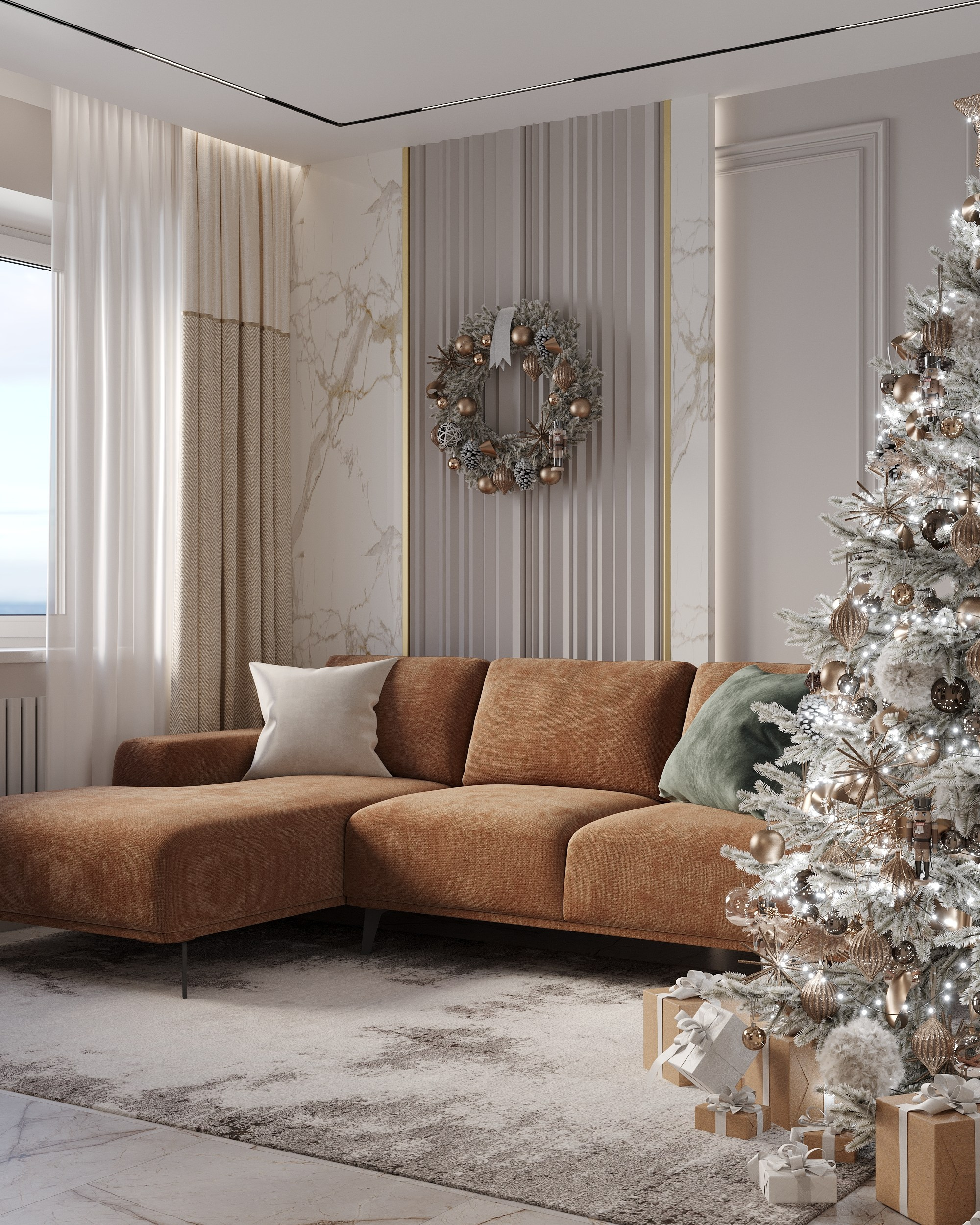 Гостиная. Королёва Анастасия | 3D визуализатор