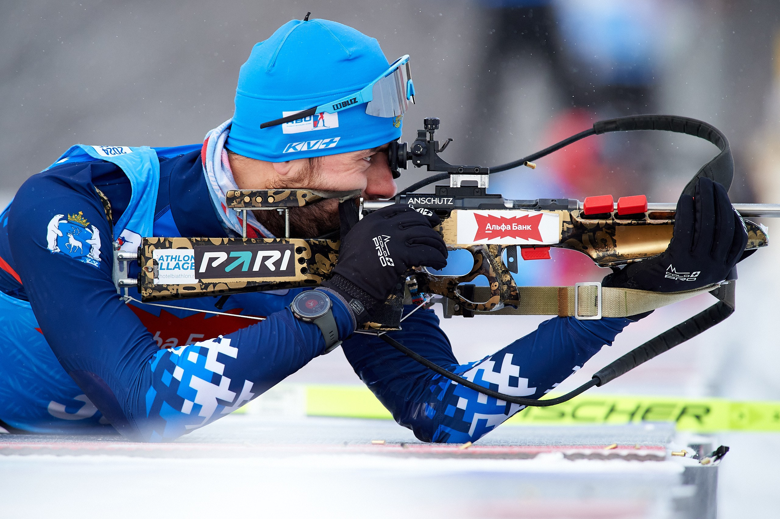 Биатлон. Чемпионат России — 2024/2025, 3-й этап, Ижевск. Спринт. Мужчины. Спортивный репортажный фотограф в Ижевске Сергей Мерзляков
