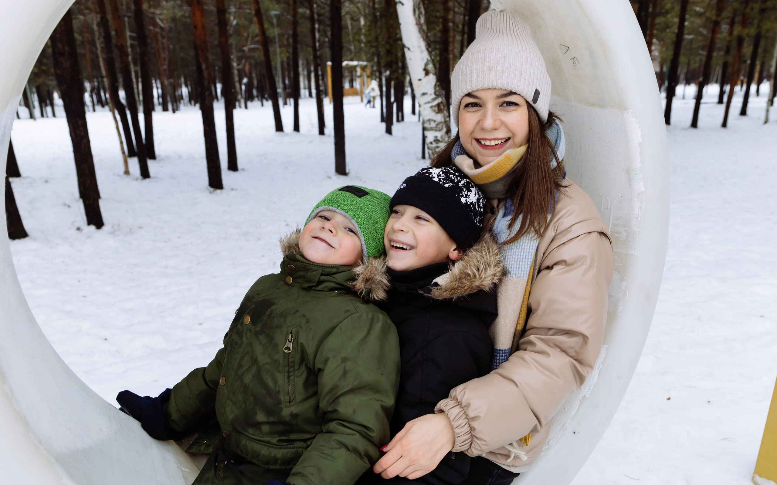 Кристина с детьми