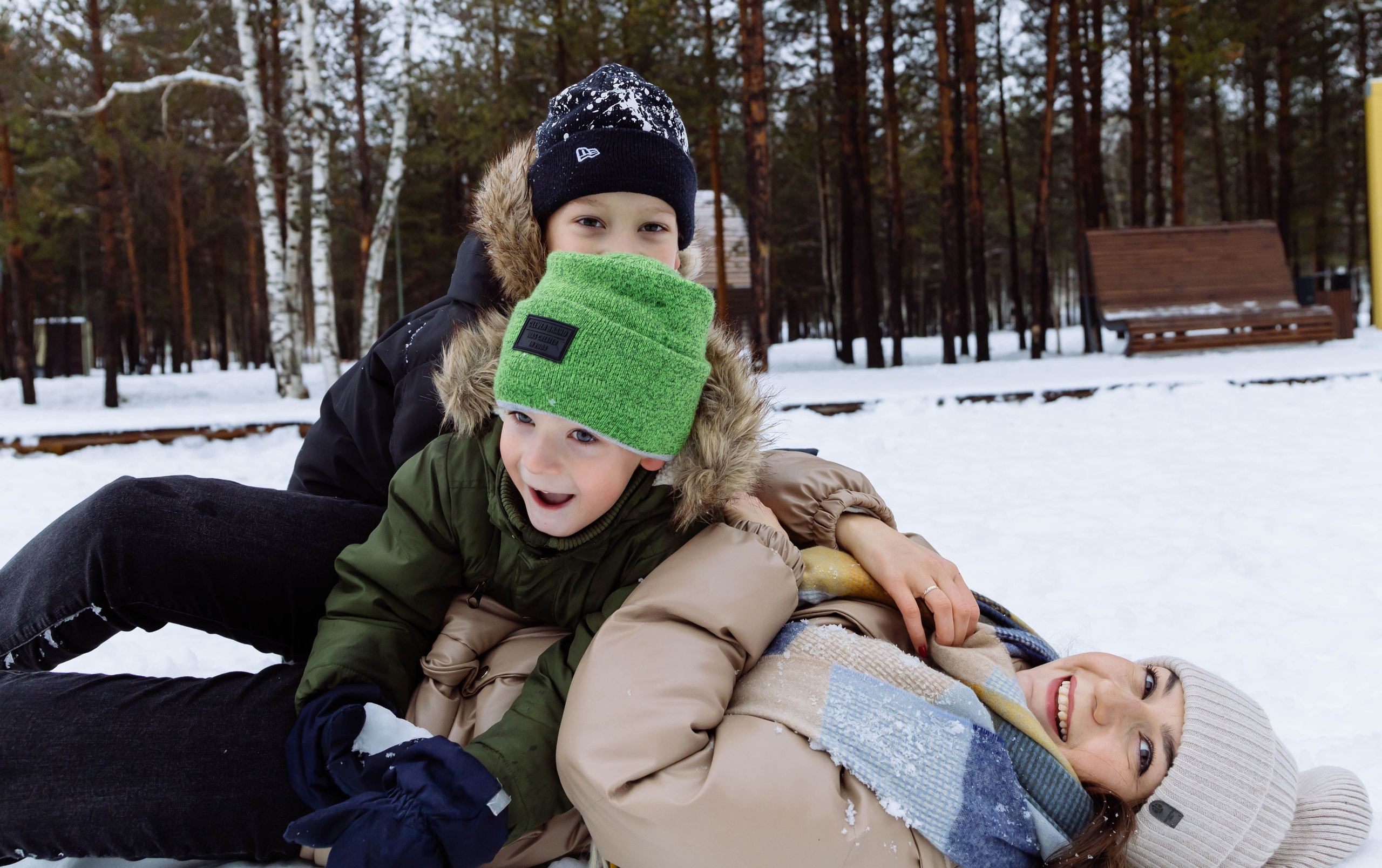 Кристина с детьми