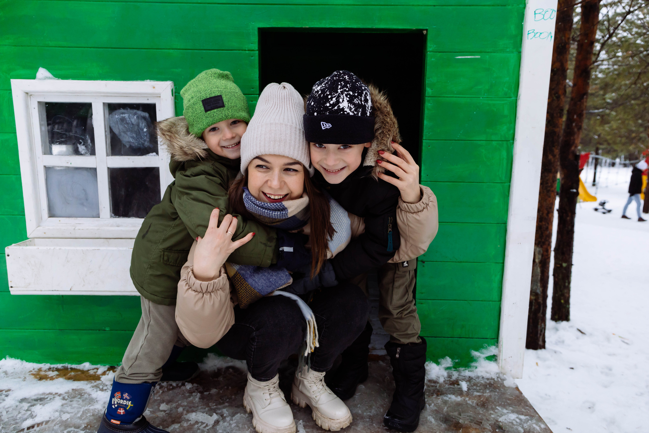 Кристина с детьми