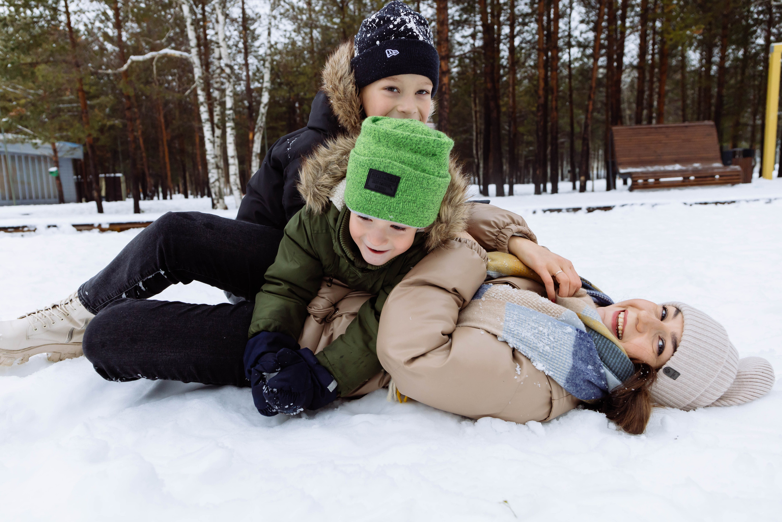 Кристина с детьми