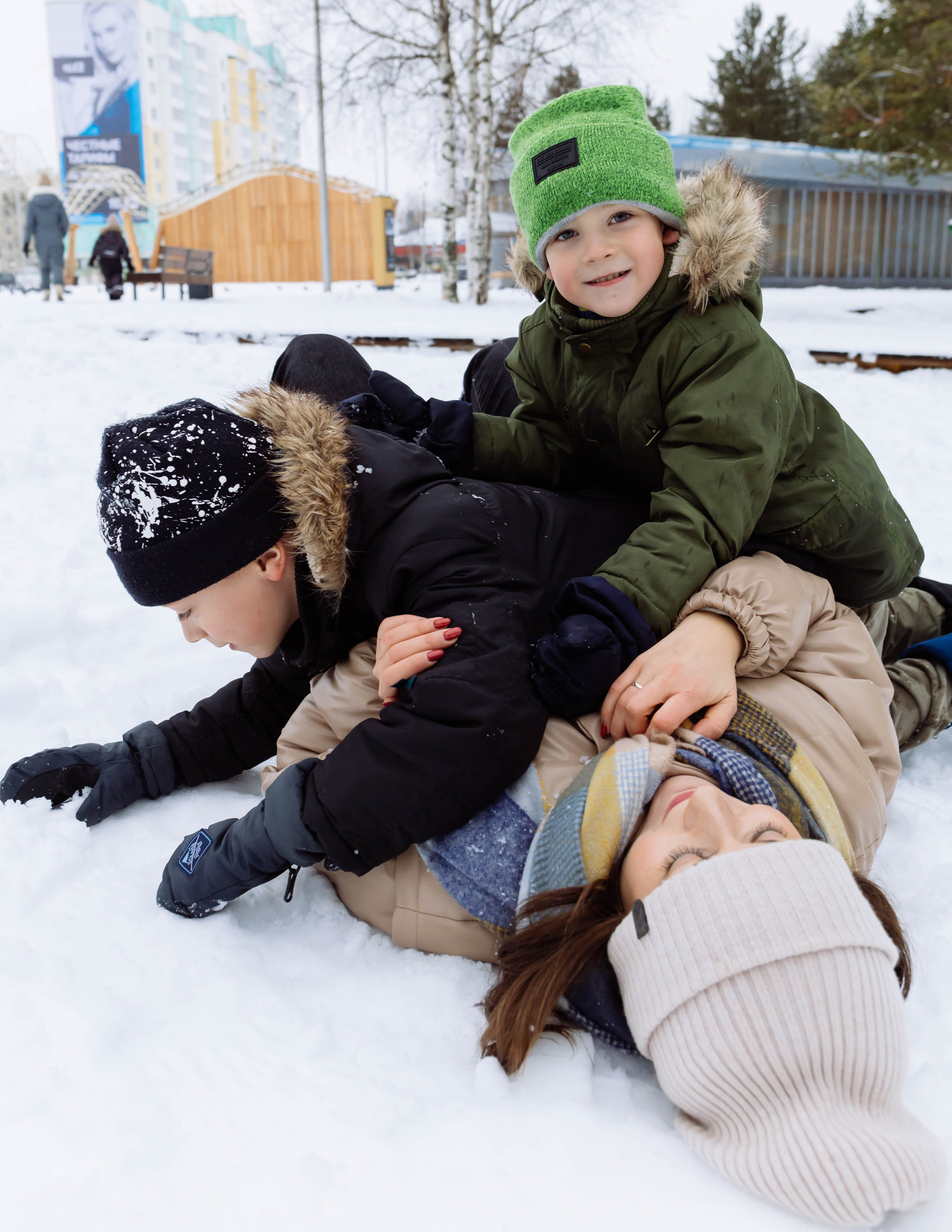 Кристина с детьми