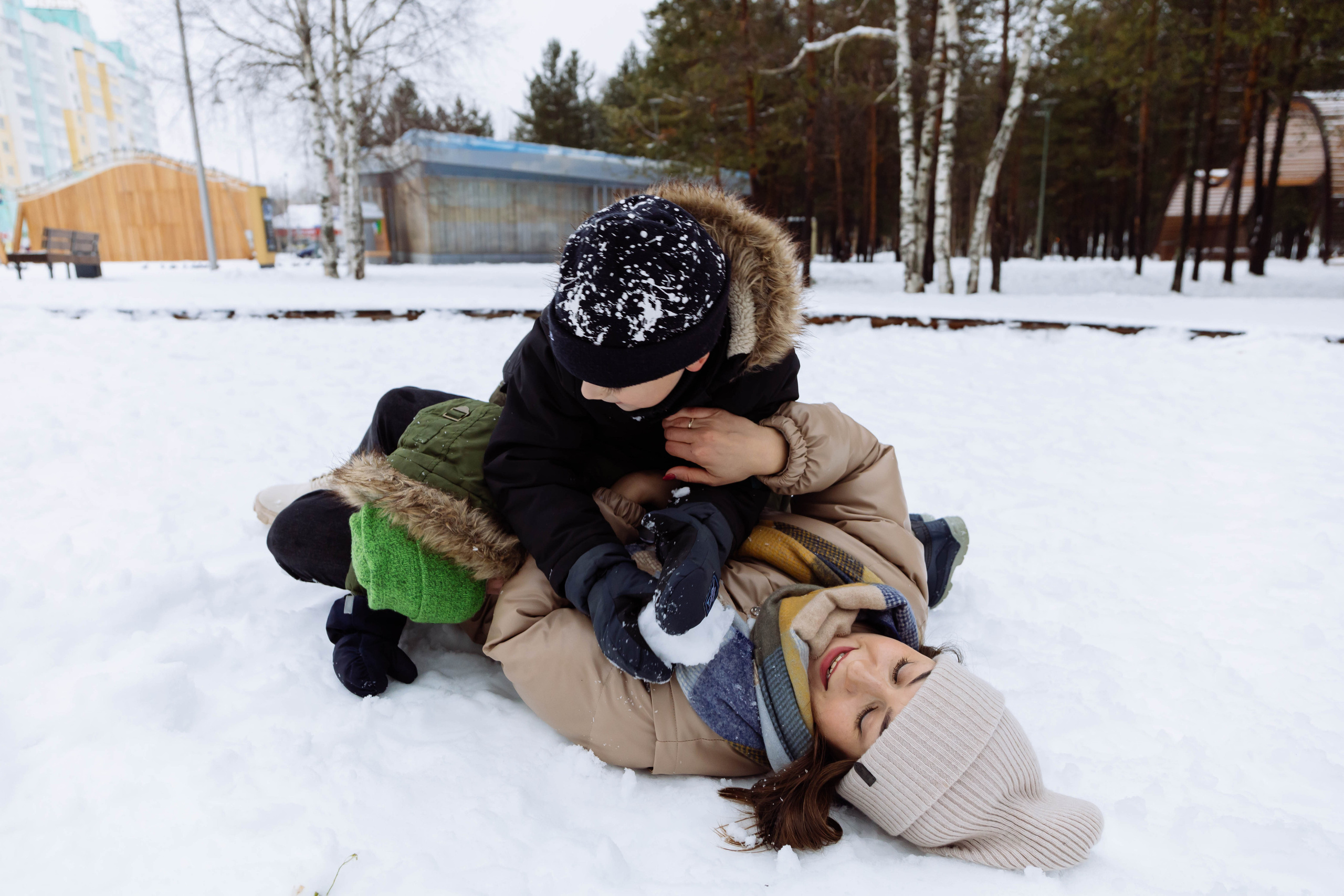 Кристина с детьми