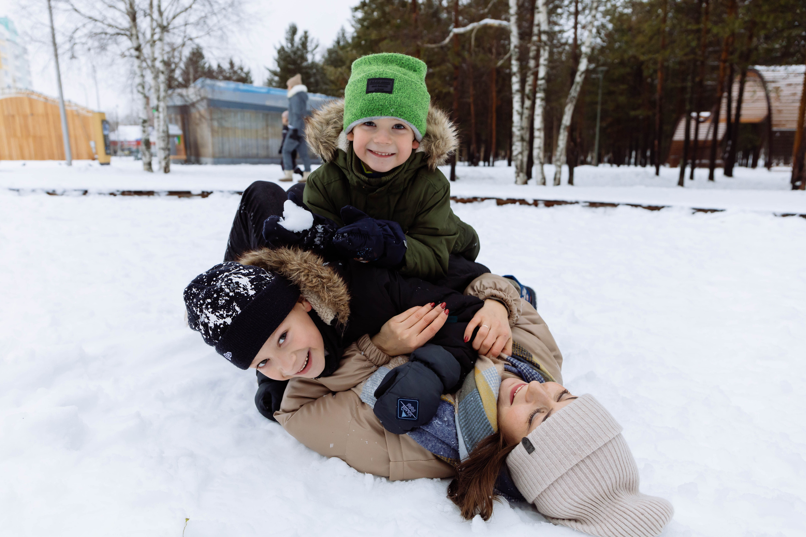 Кристина с детьми