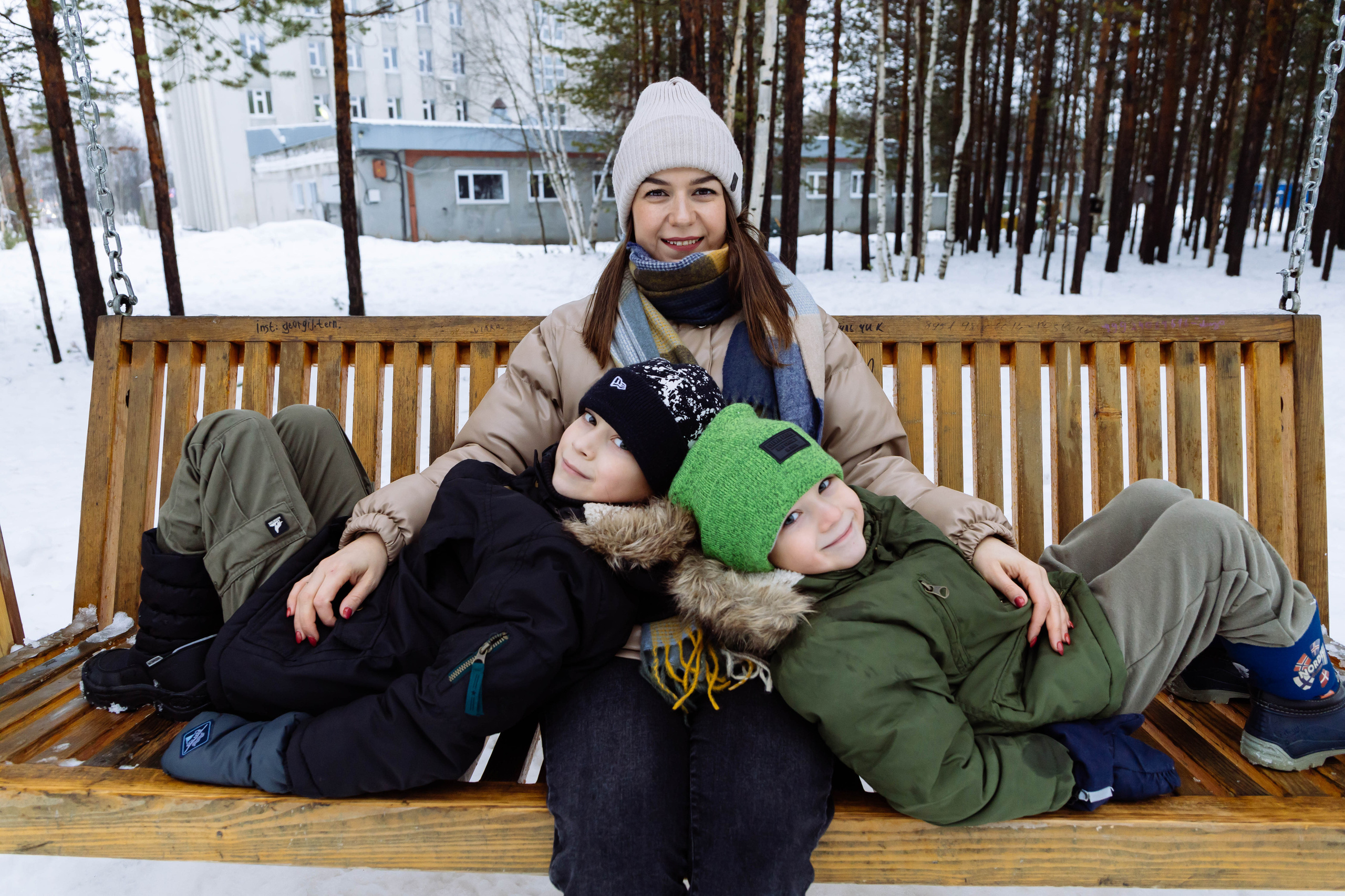 Кристина с детьми