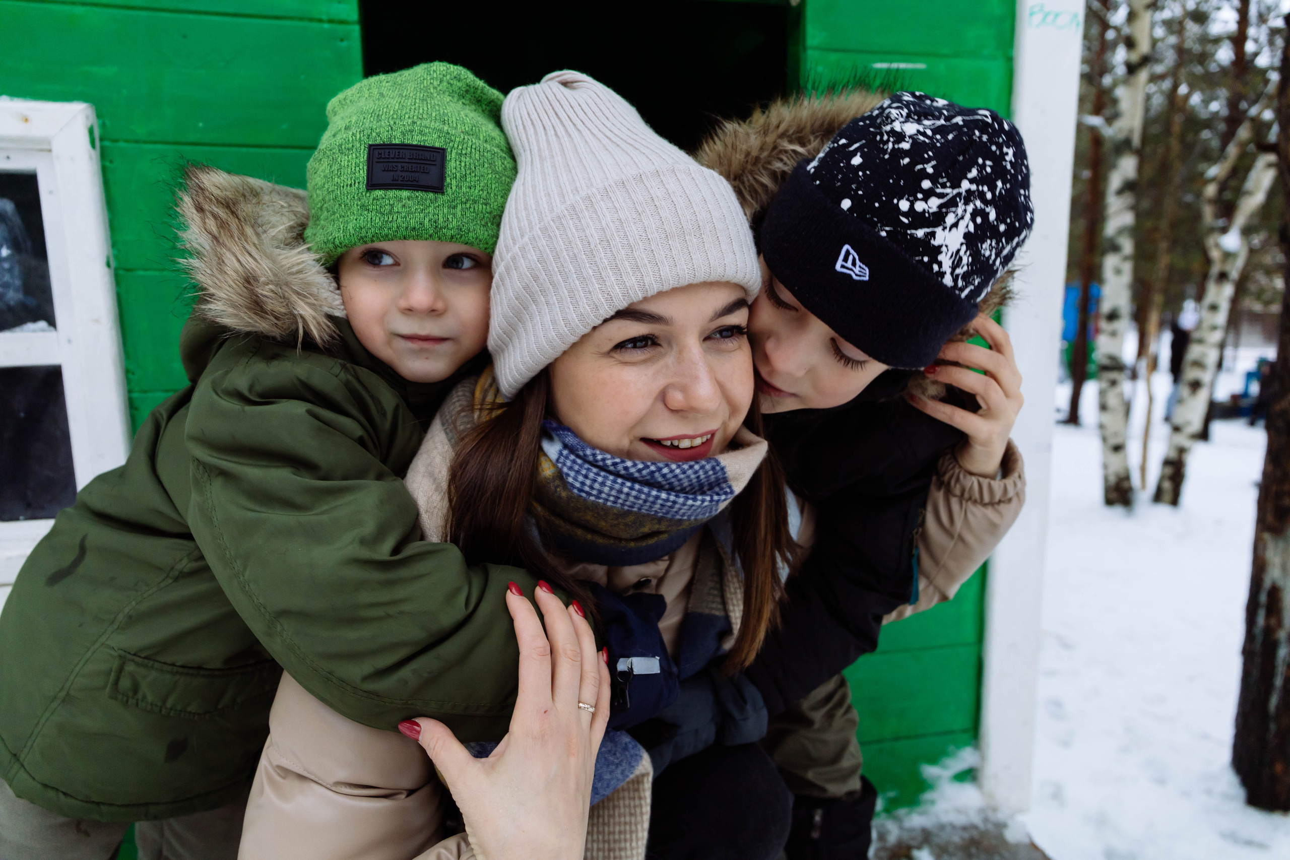 Кристина с детьми