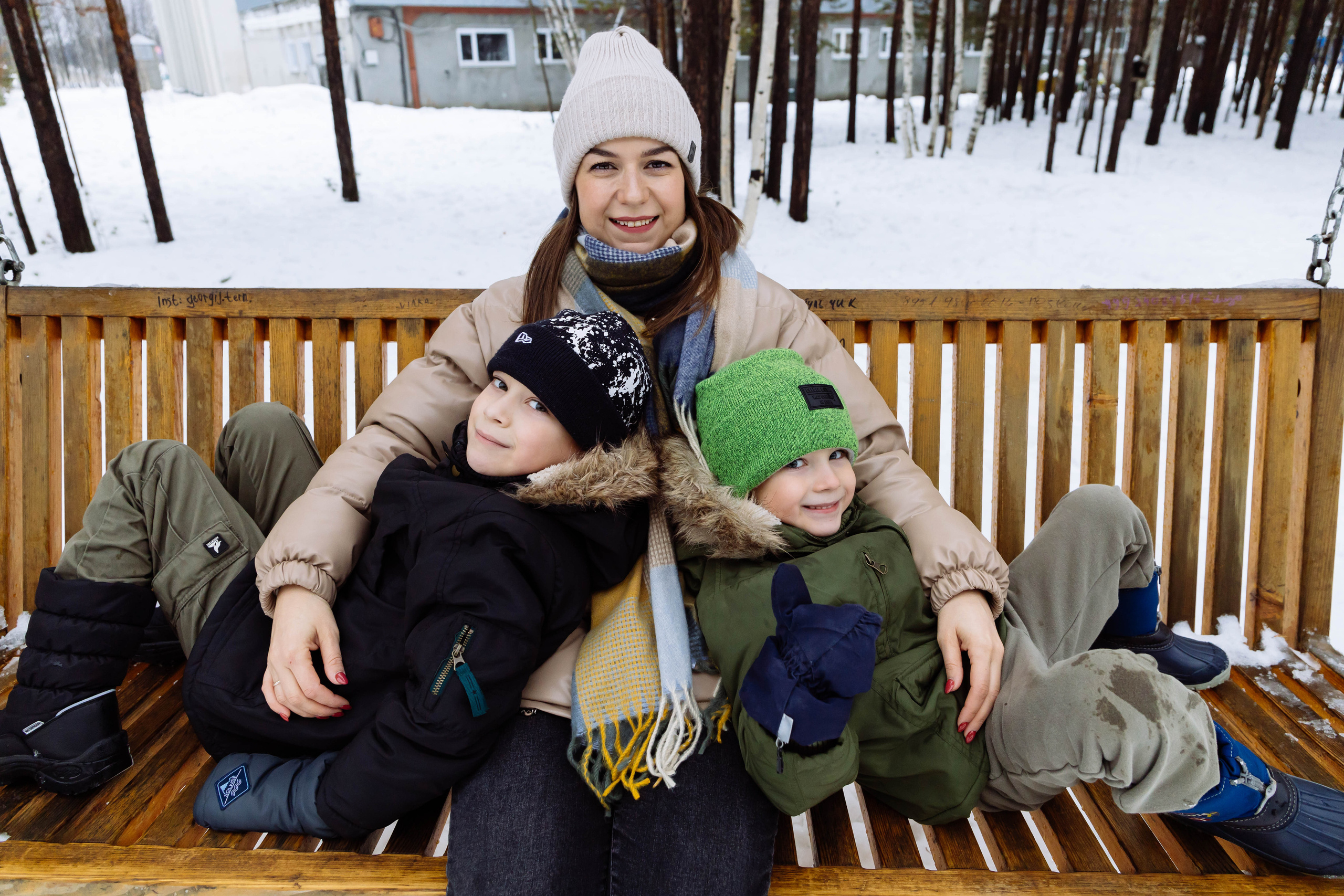 Кристина с детьми