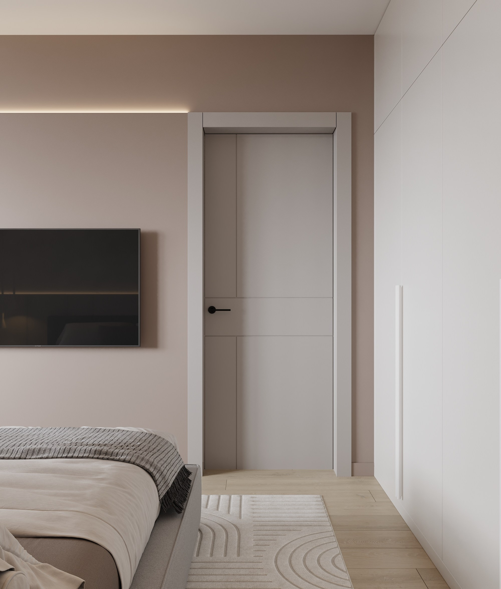 2-я Круговая, 67.3 кв.м. Дизайн интерьера, 3D-визуализация Владивосток