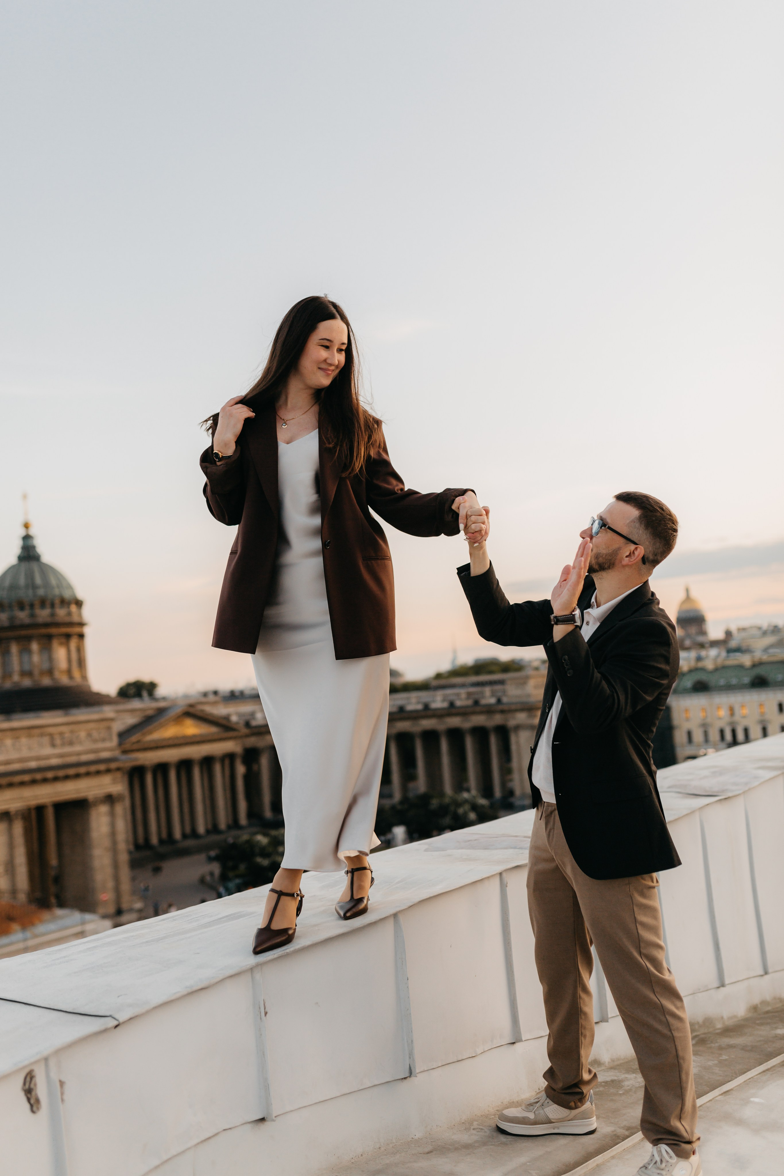 LoveStory на крышах Питера. Фотограф Санкт-Петербург Князева Елизавета