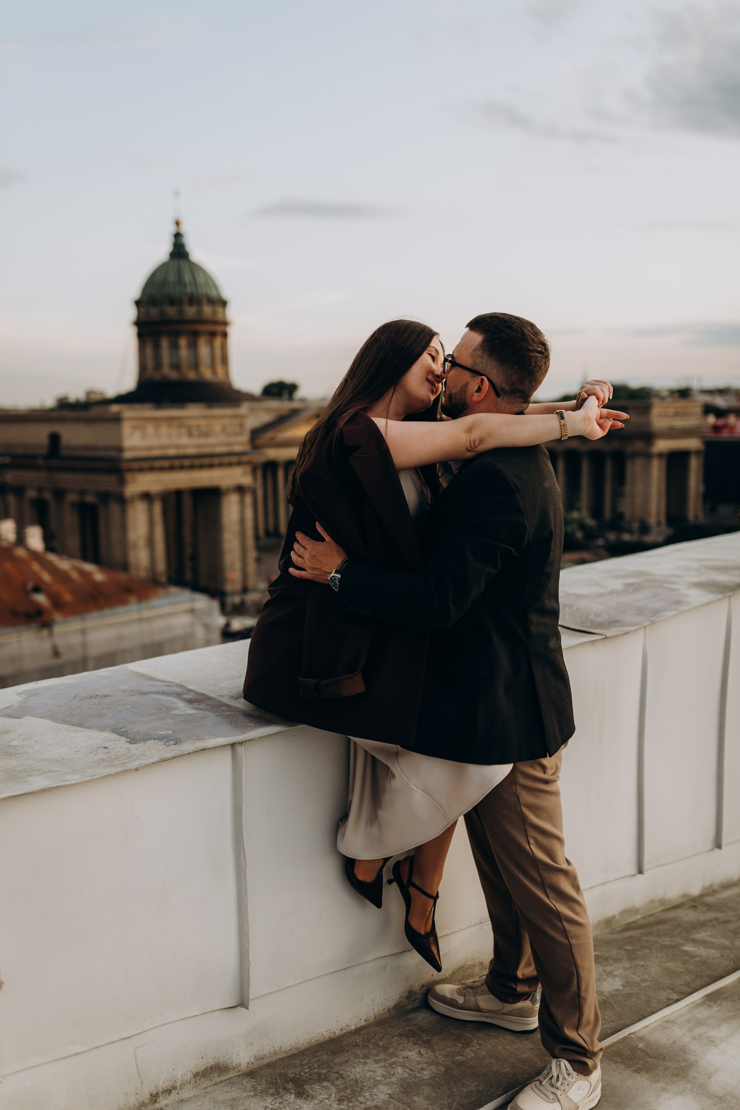 LoveStory на крышах Питера. Фотограф Санкт-Петербург Князева Елизавета
