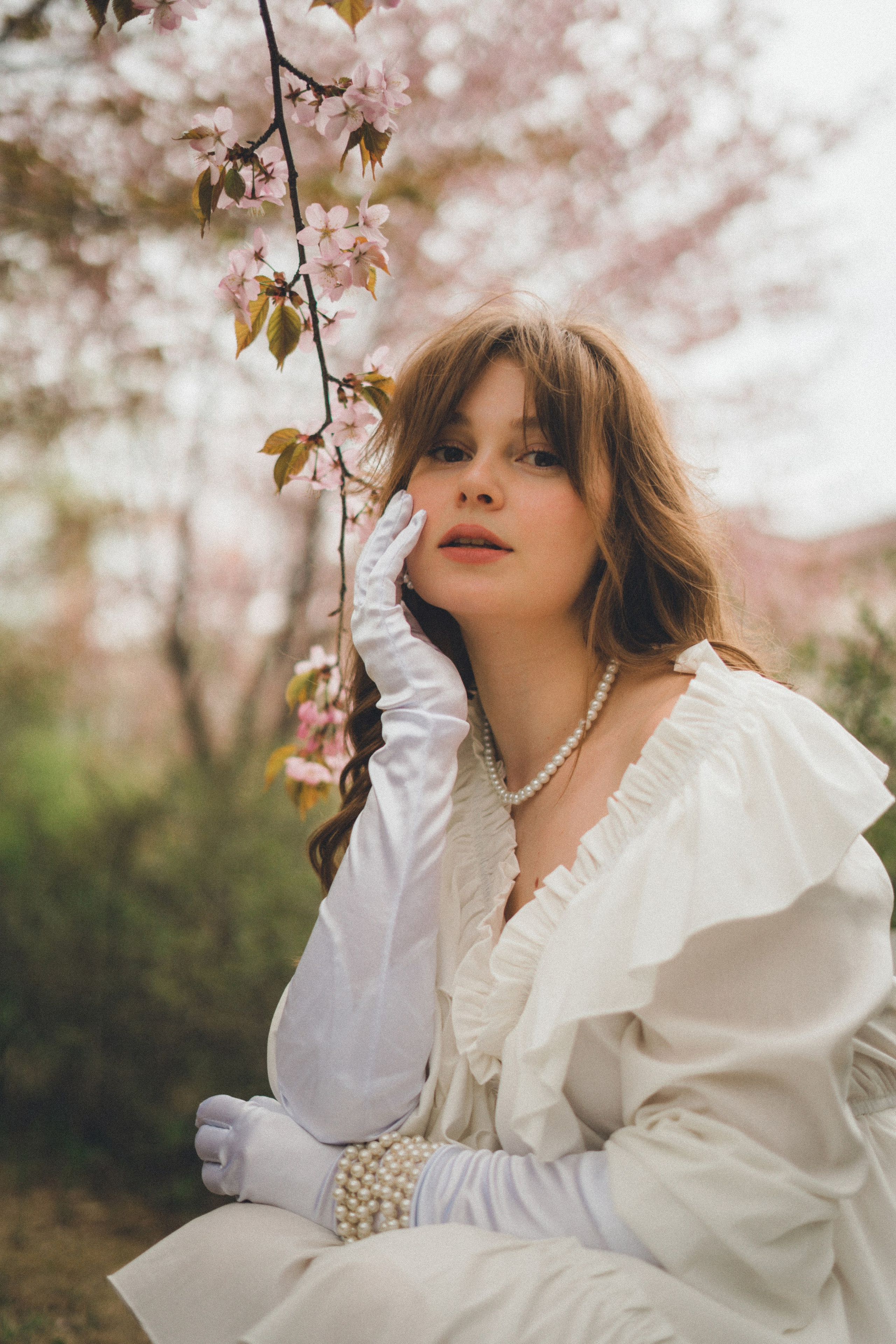 Девушка и сакура. Фотограф сахалин
