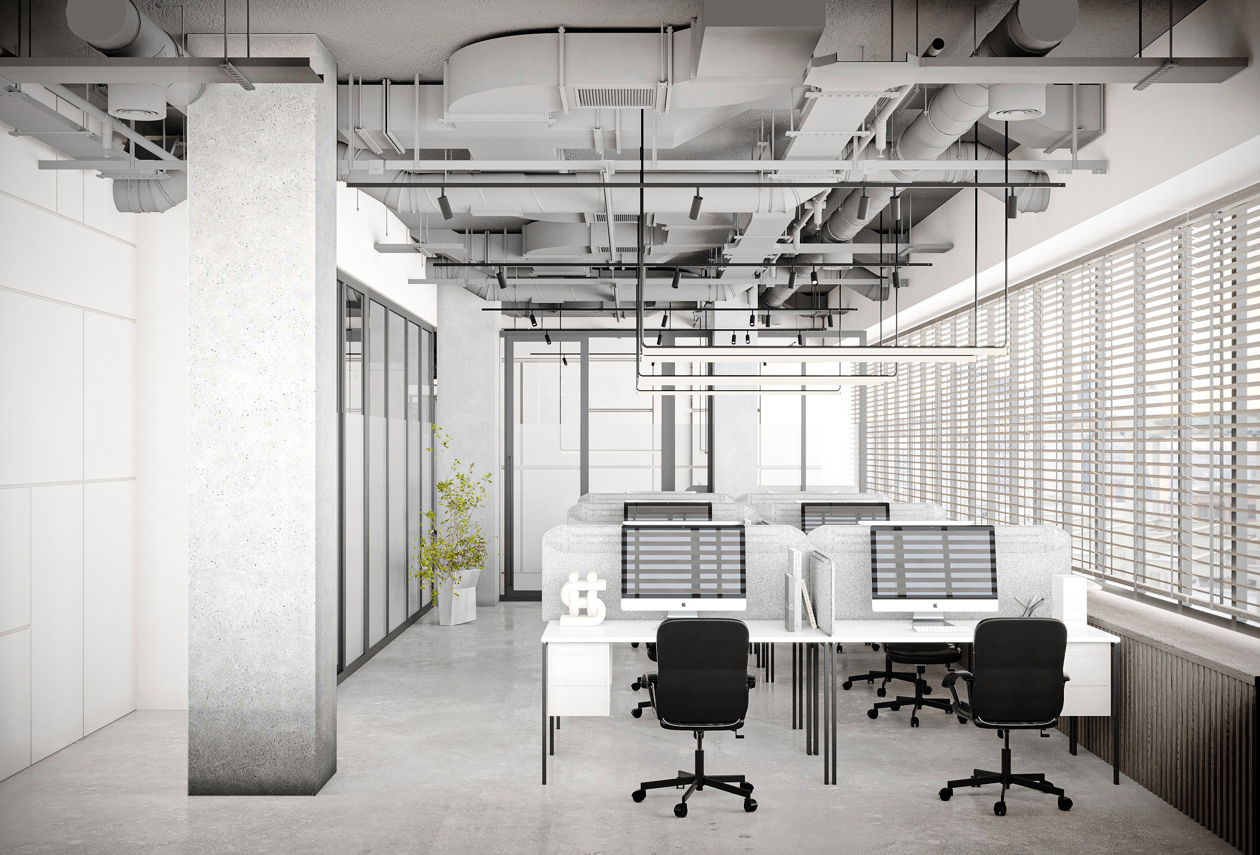 Офис 220 м². Ксения. 3D‑визуализатор