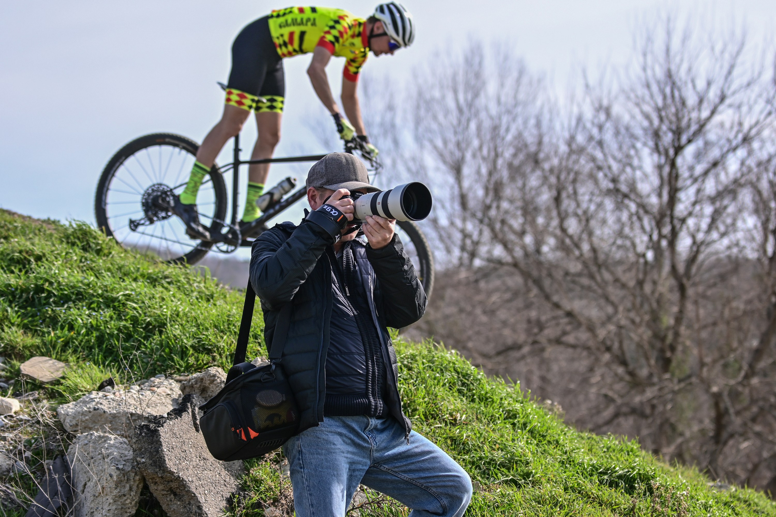 Маунтинбайк, кросс-кантри в Архипо-Осиповке 16 марта 2025. Спортивный фотограф, фотожурналист Павел Ларькин