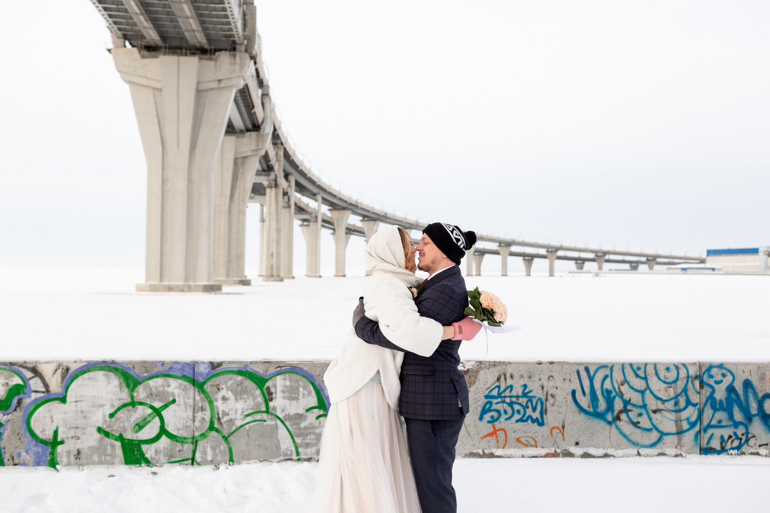 Свадебная фотосессия зимой. Свадебный фотограф Кирилл Белый