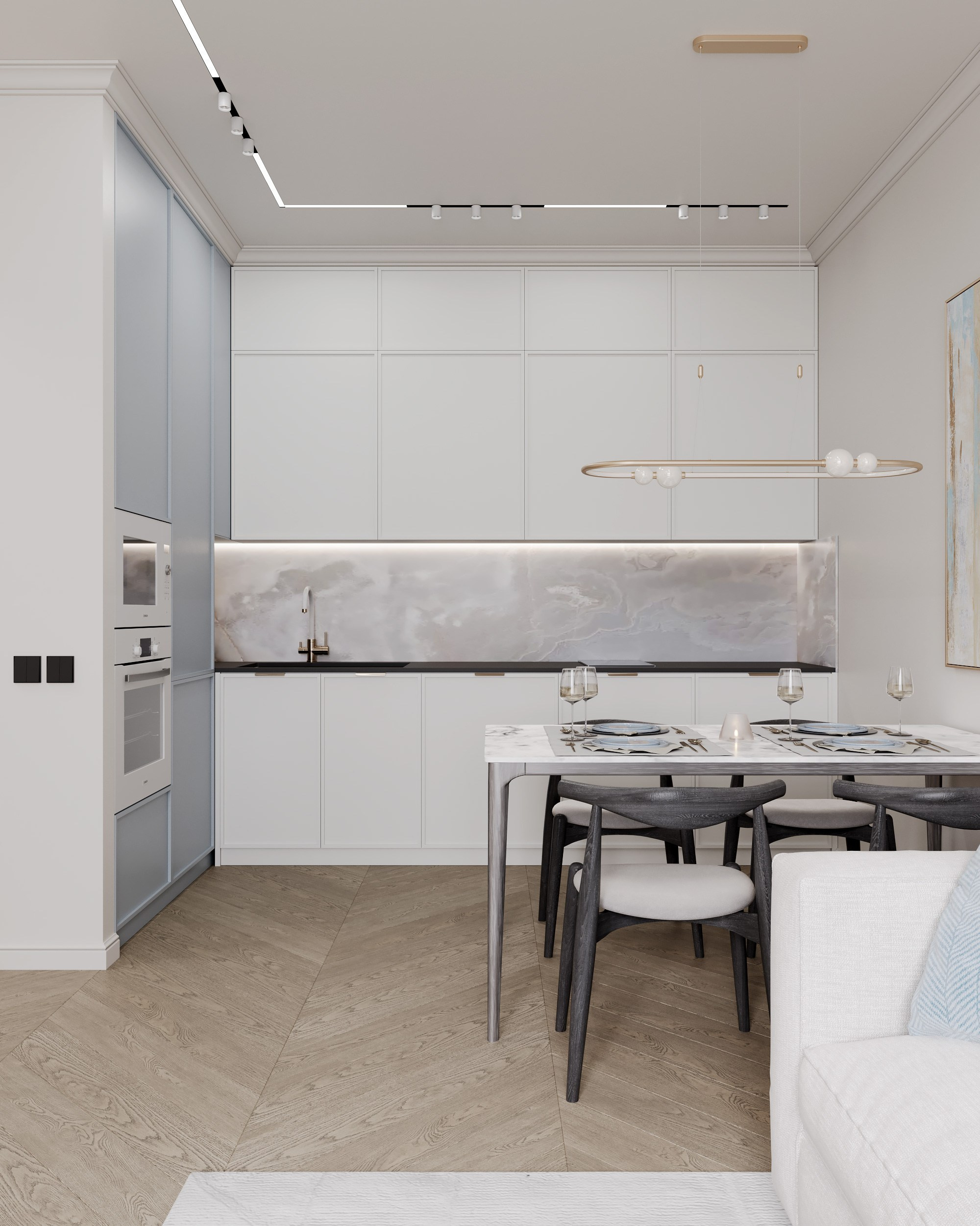 Проект 9 ЖК Западный порт 80 м². Artstudio17 Дизайн-студия Ирины Чабан в Москве