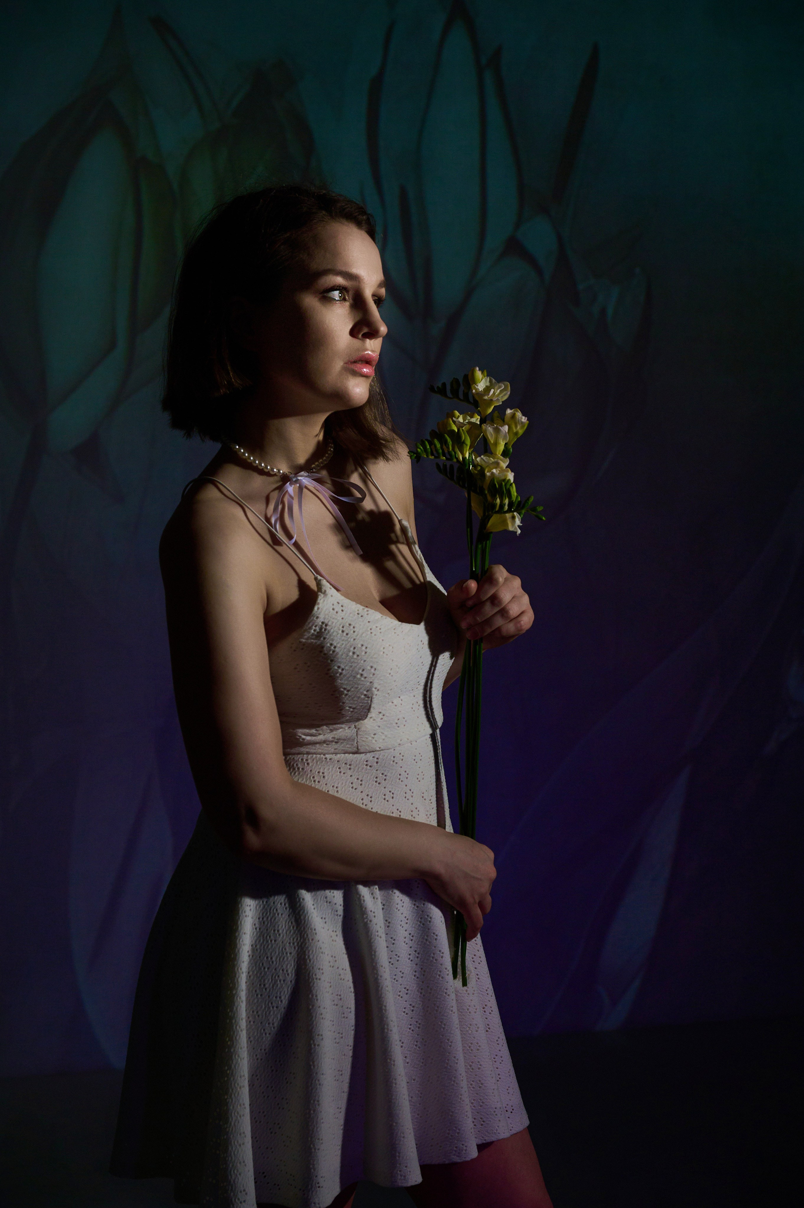 Фотосессия Ксении с проектором