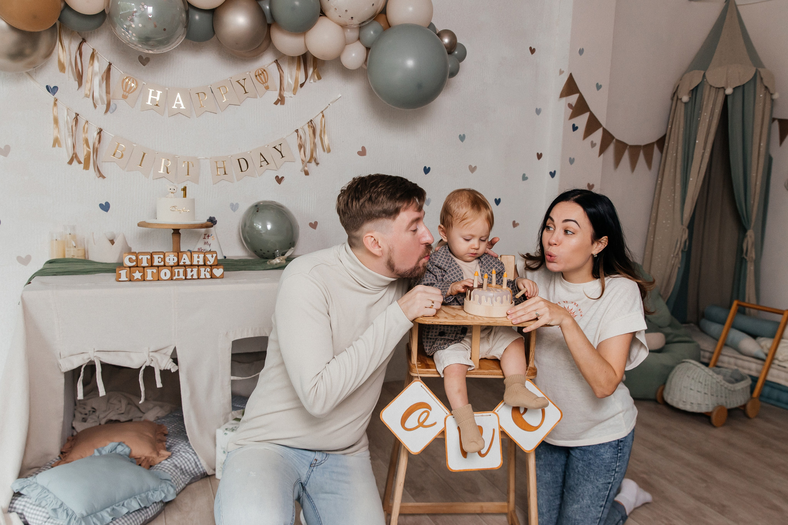 Фотосессия на 1 годик, детская фотостудия Кемерово