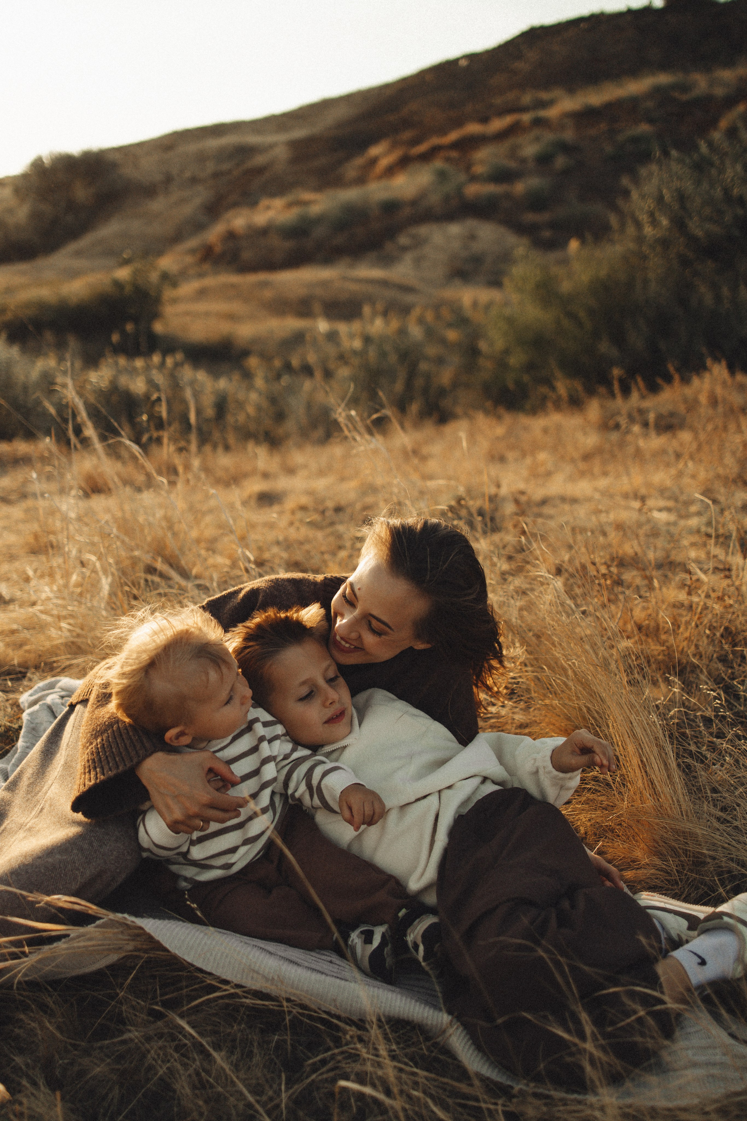 Семейная история, закат в Мержаново. Семейный и детский фотограф, таганрог, ростов-на-дону