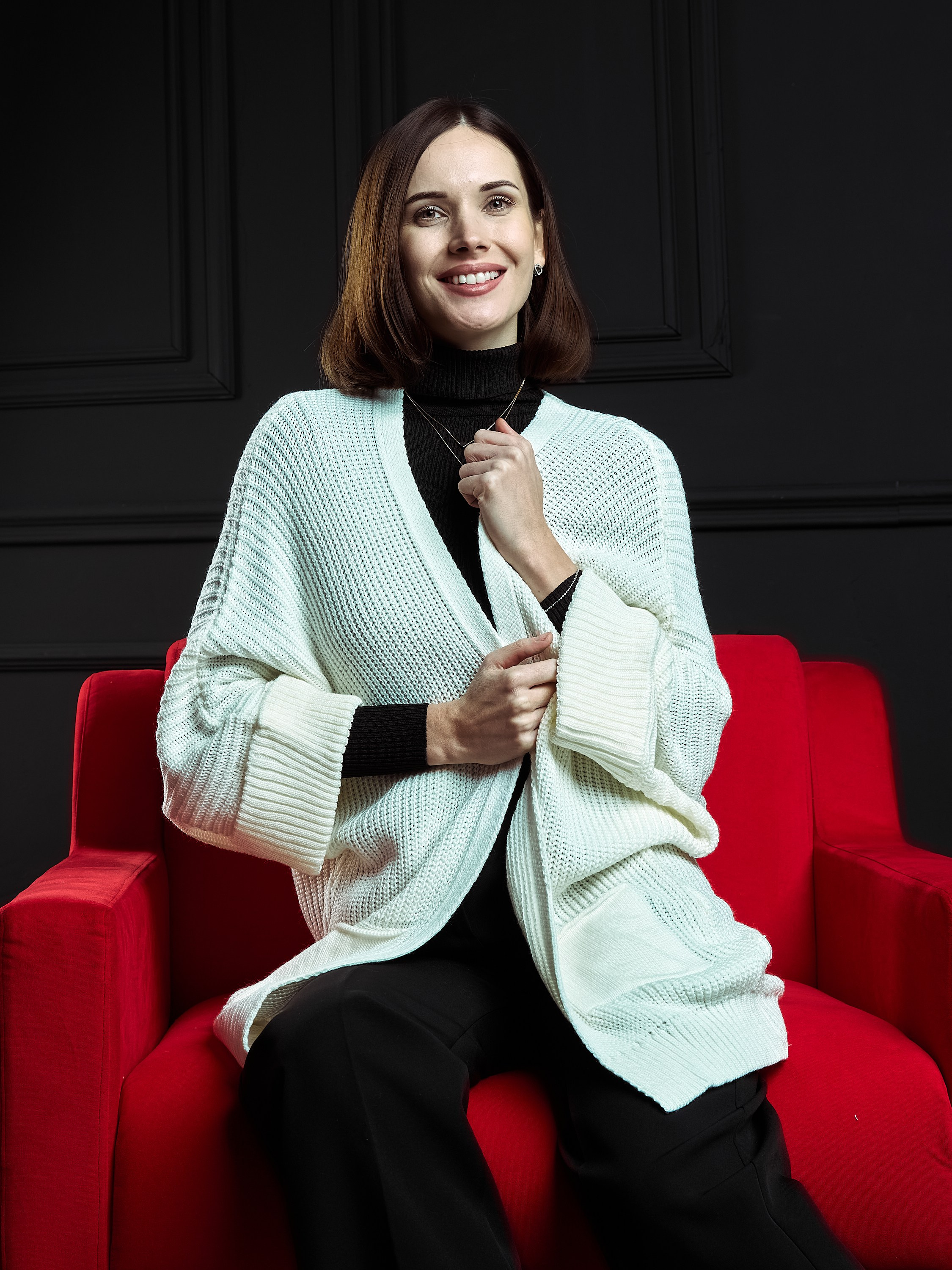 Модельная фотосъёмка кардиганов для Wildberries