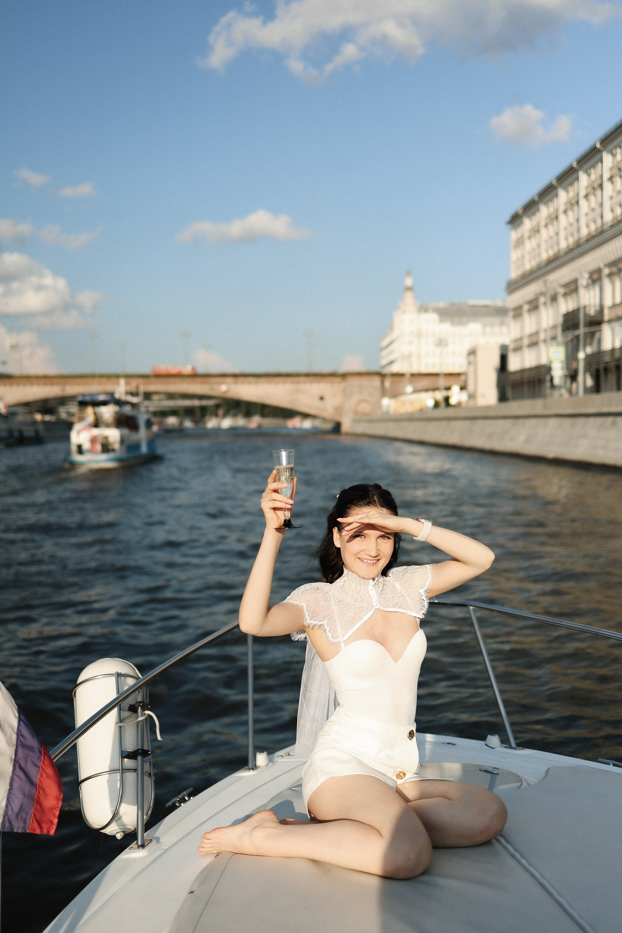 Девичник на катере. Свадебный и семейный фотограф в Москве Света Снимает